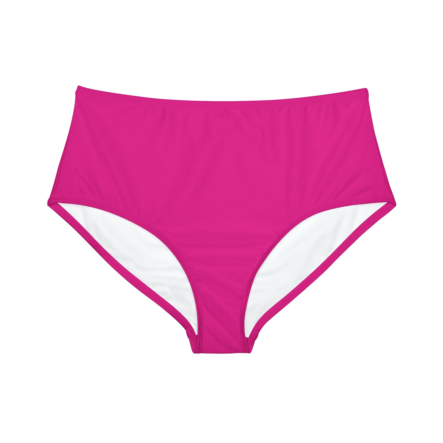 E0218A Pink - High Waisted Bikini Bottom