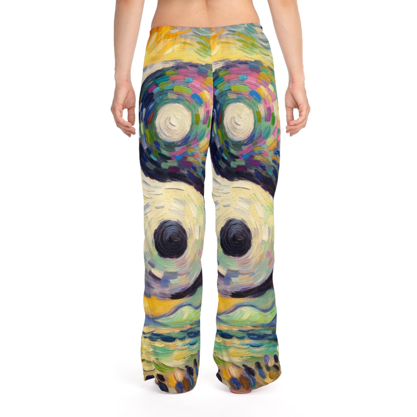 "Spectral Duality: An Impressionist Balance" - Women lounge pants