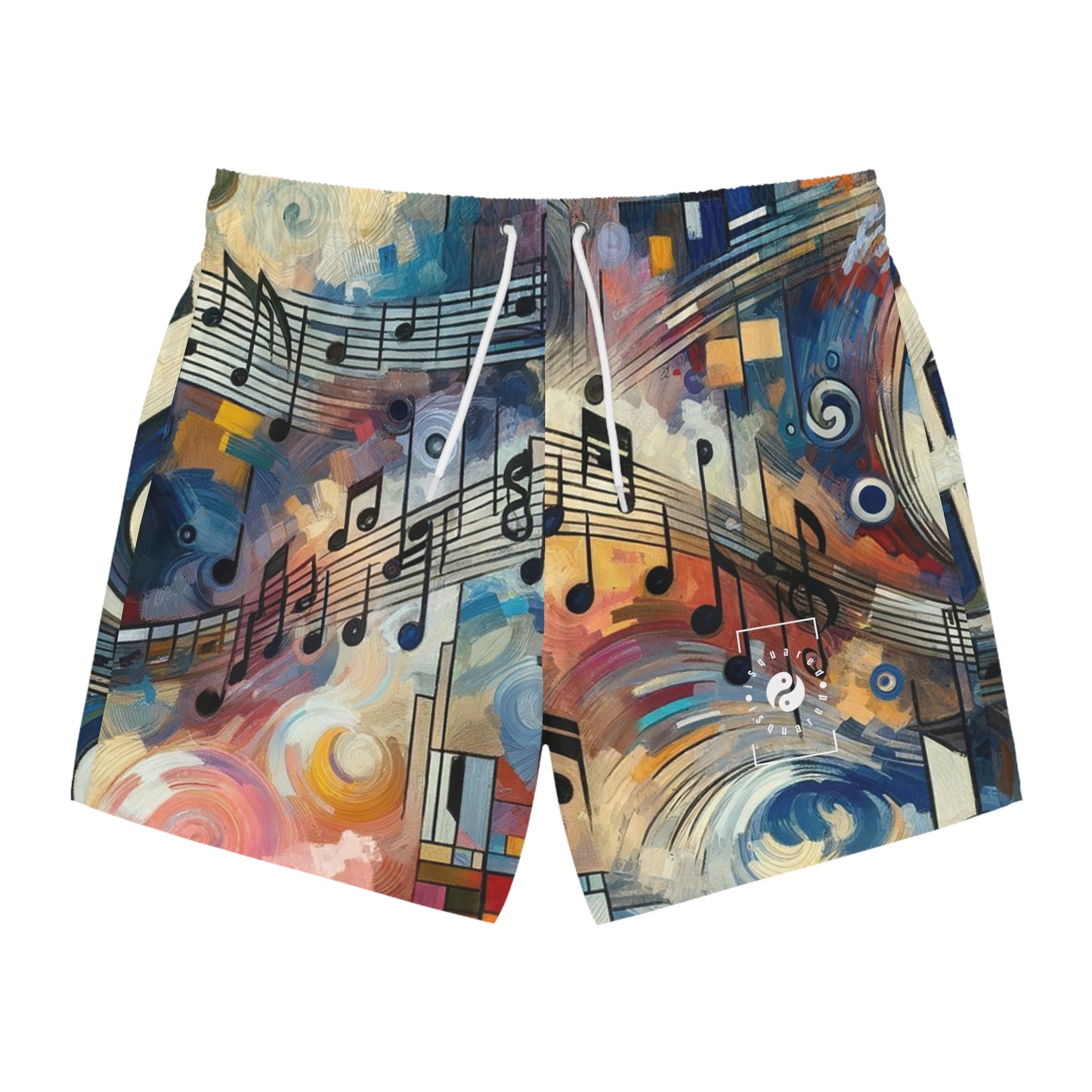 "Melodic Abstraction: Kandinsky's Symphony" - Swim Trunks for Men