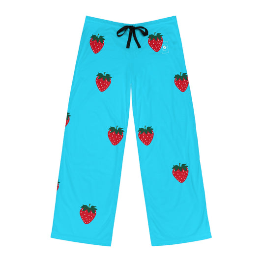 #22DEFF Light Blue + Strawberry - men's Lounge Pants