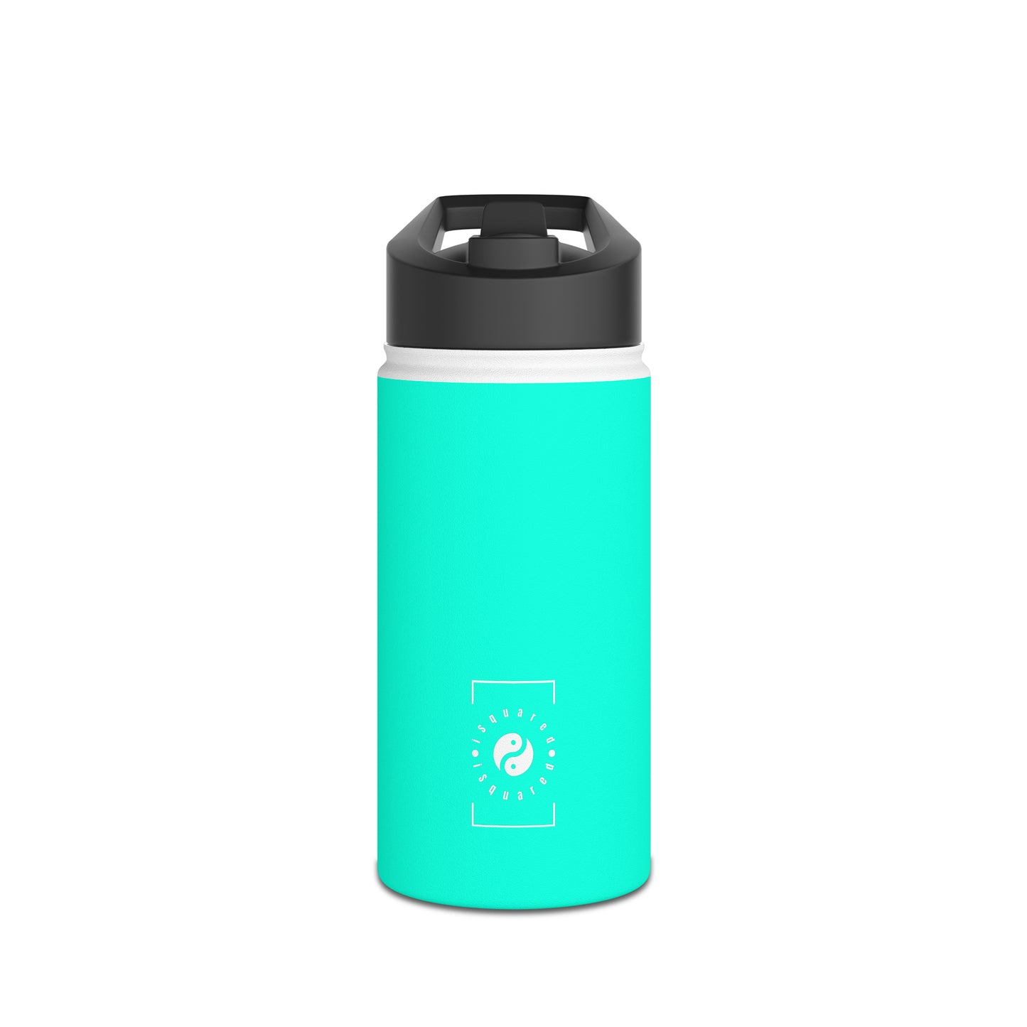 Neon Teal #11ffe3 - Water Bottle