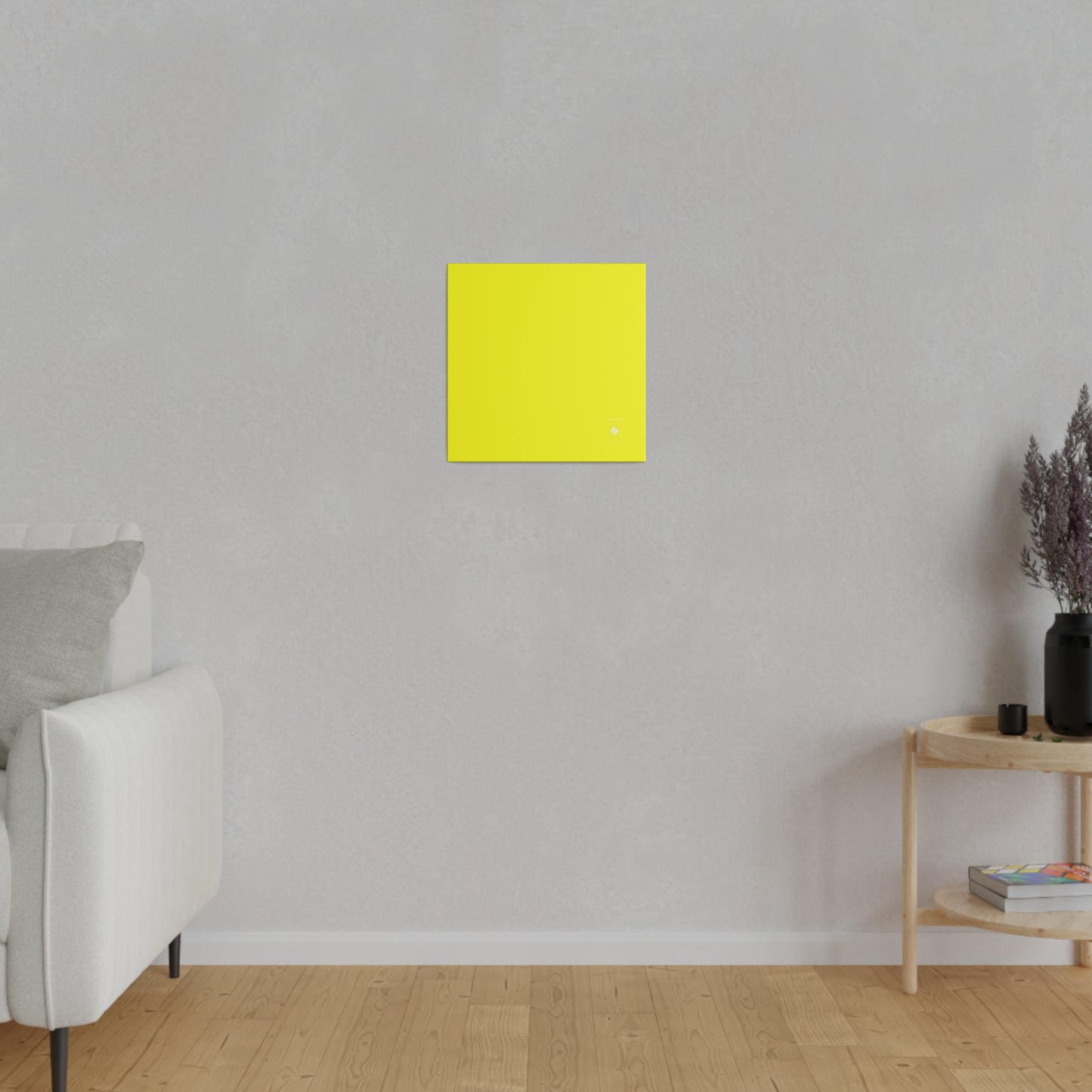 Neon Yellow FFFF00 - Art Print Canvas