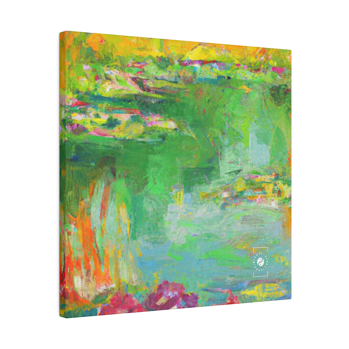 "Lily Aquarelle: Dusk Reflections" - Art Print Canvas