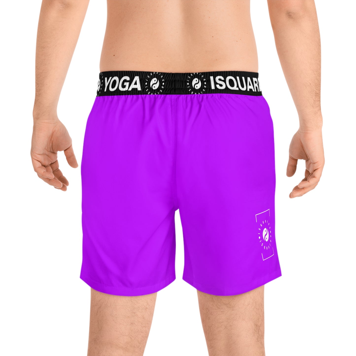 #BF00FF Electric Purple - Swim Shorts (Mid-Length) for Men