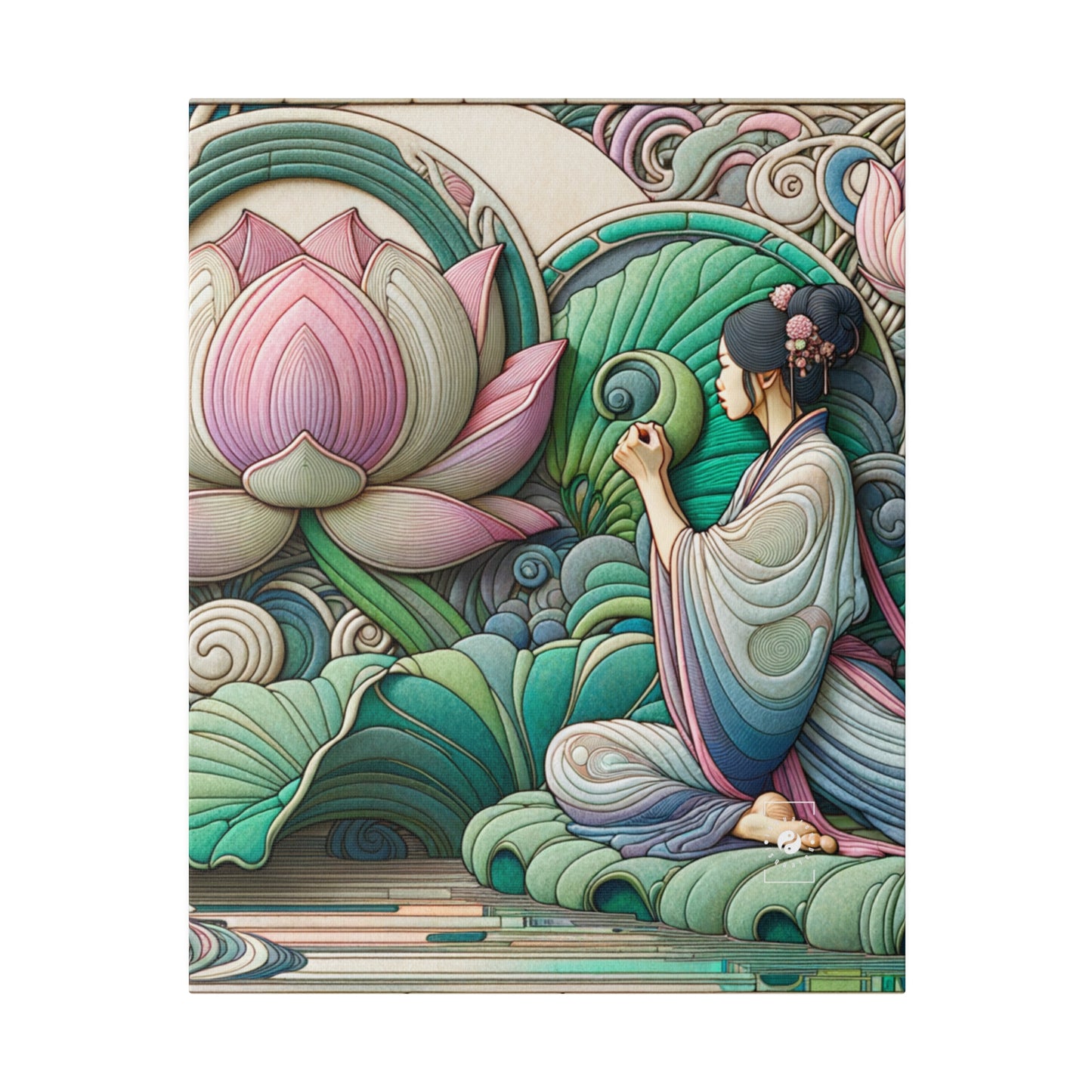 "Lotus Echo Serenity" - Art Print Canvas