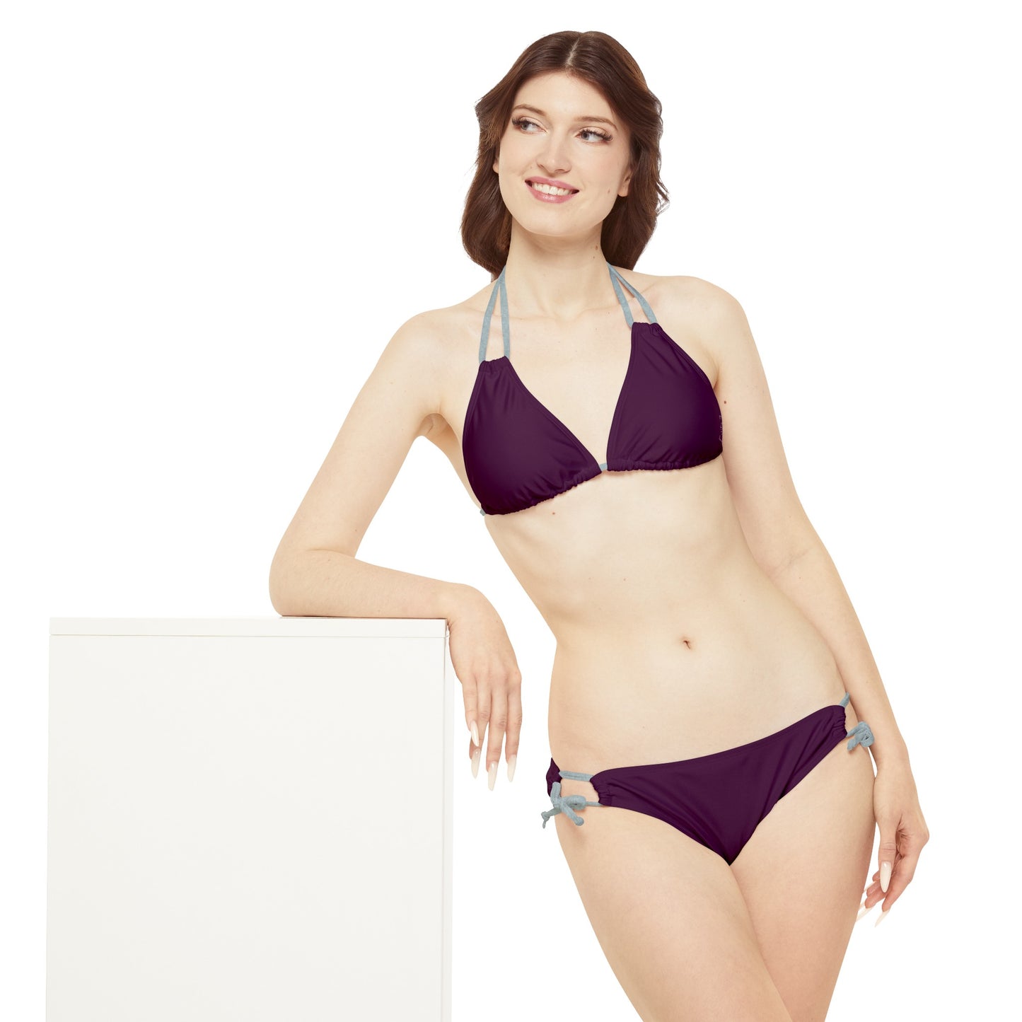 Deep Burgundy - Ensemble bikini à lacets