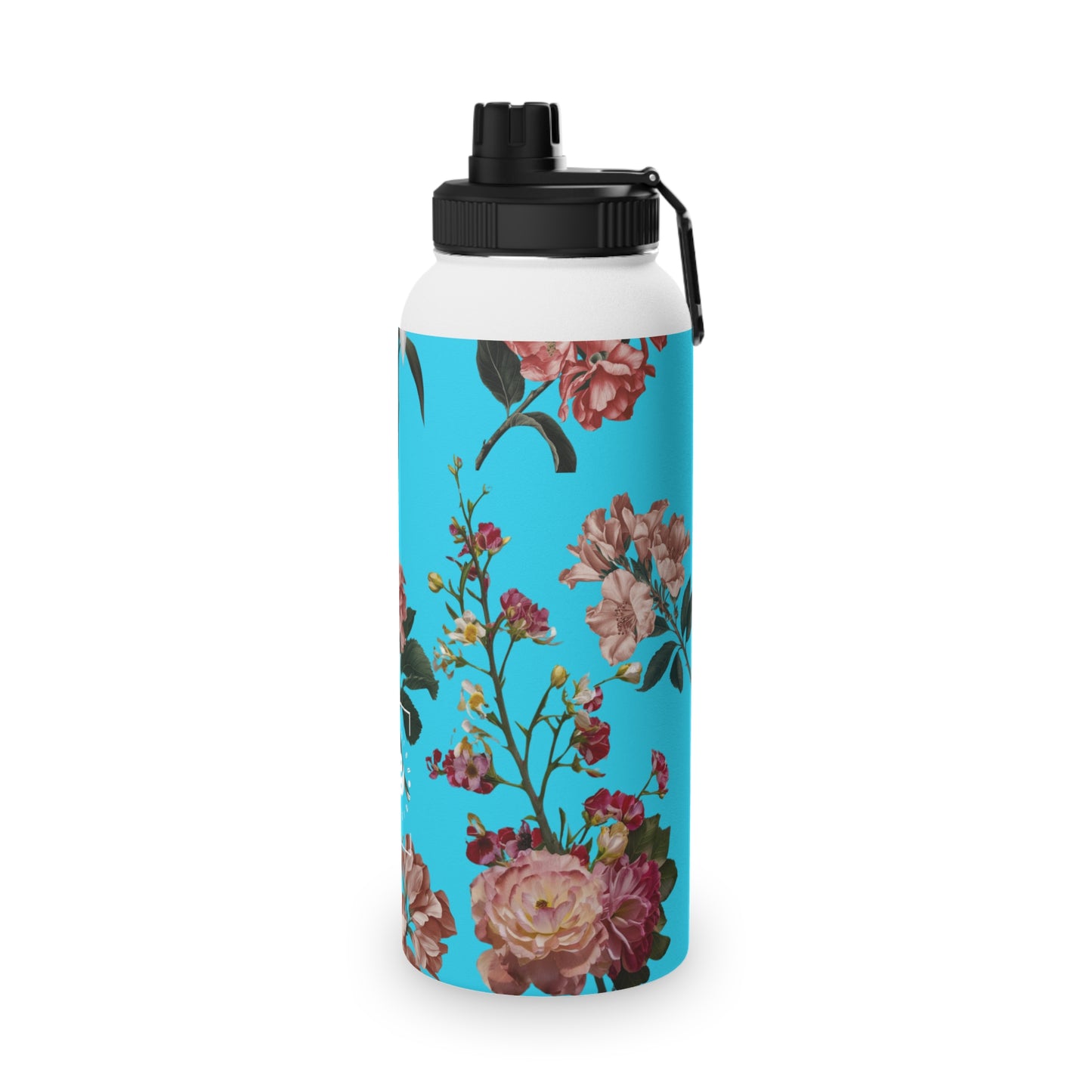 Botanicals on Azure - Sports Water Bottle