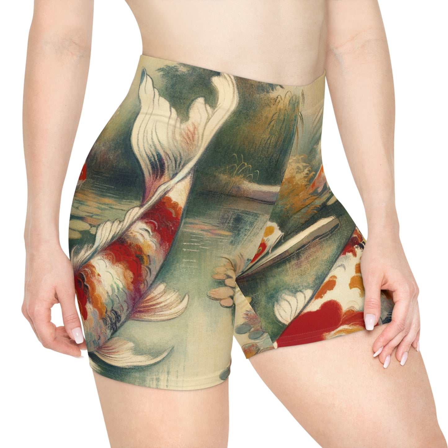 Koi Lily Pond - Hot Yoga Short