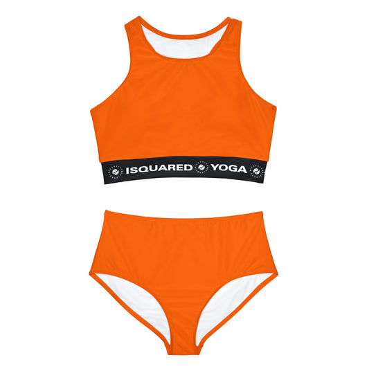 Orange fluo #FF6700 - Ensemble de bikini de yoga chaud