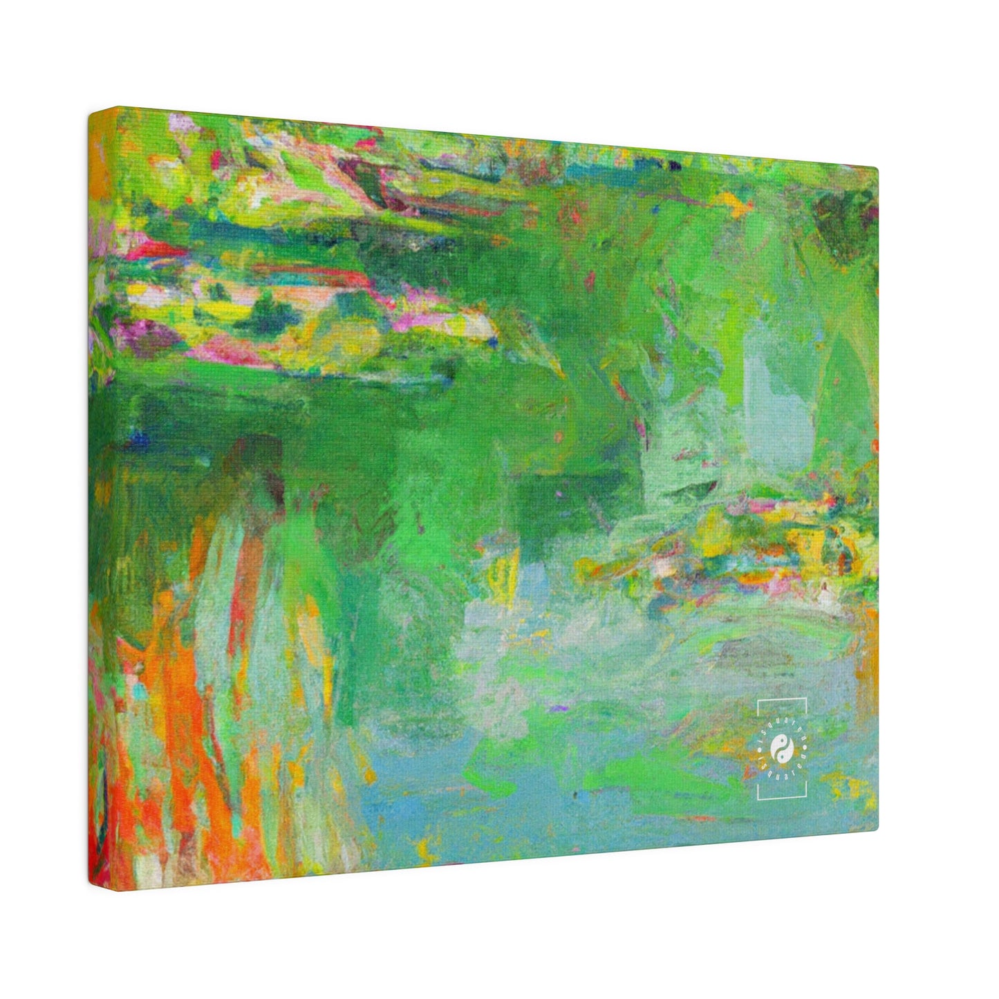 "Lily Aquarelle: Dusk Reflections" - Art Print Canvas