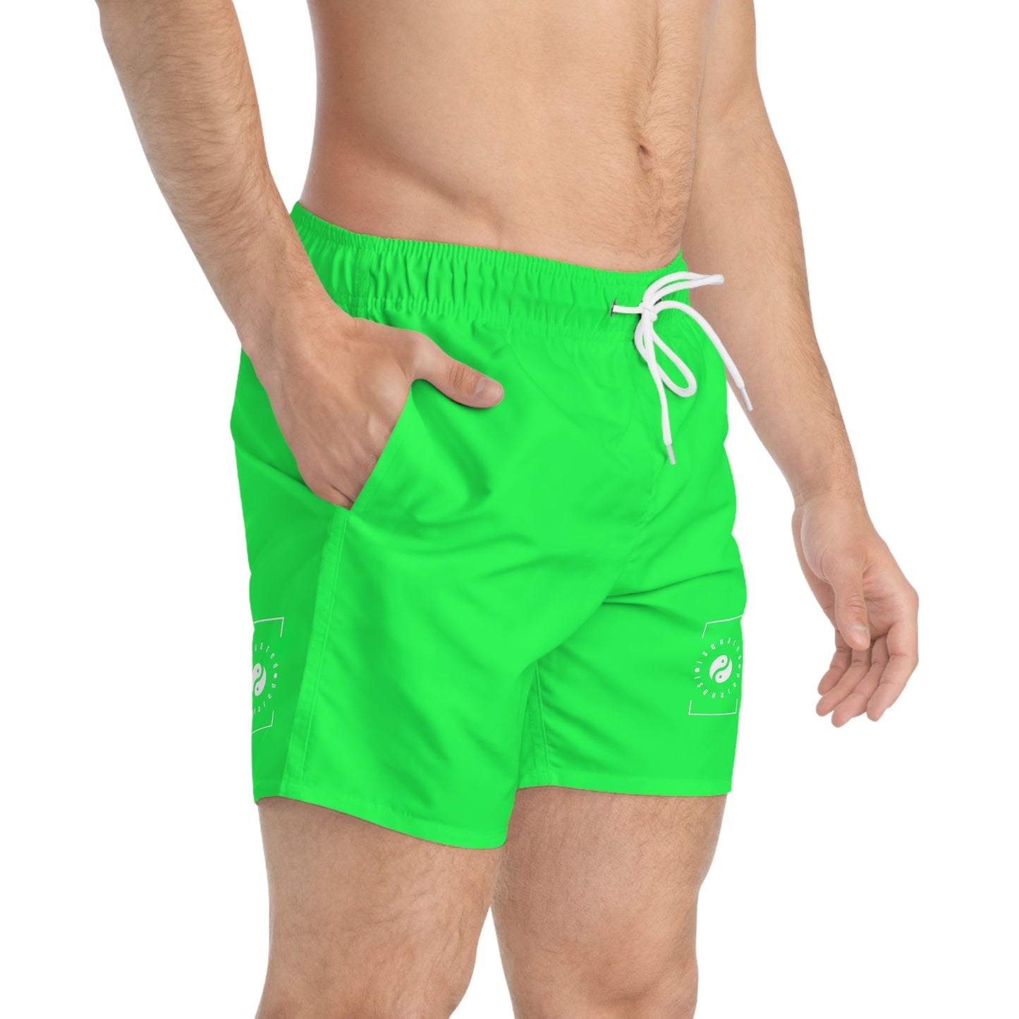 #0FFF50 Neon Green - Swim Trunks for Men