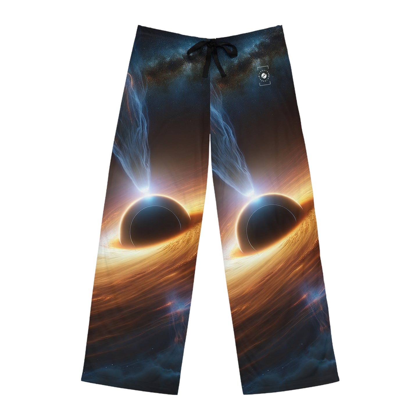 "Discs of Illumination: Black Hole Reverie" - men's Lounge Pants