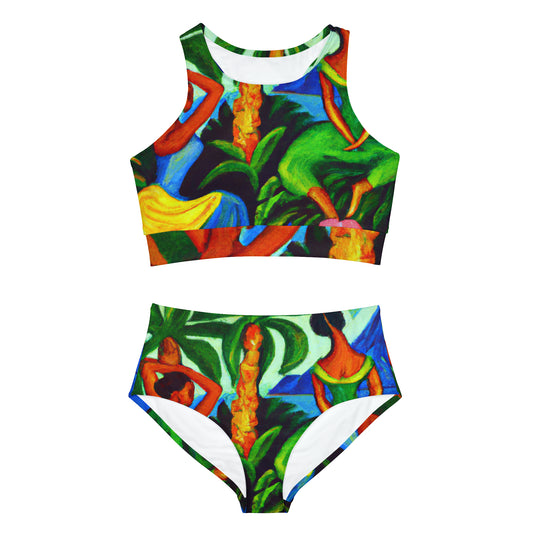 "Tropical Sutra Vivarium" - Hot Yoga Bikini Set