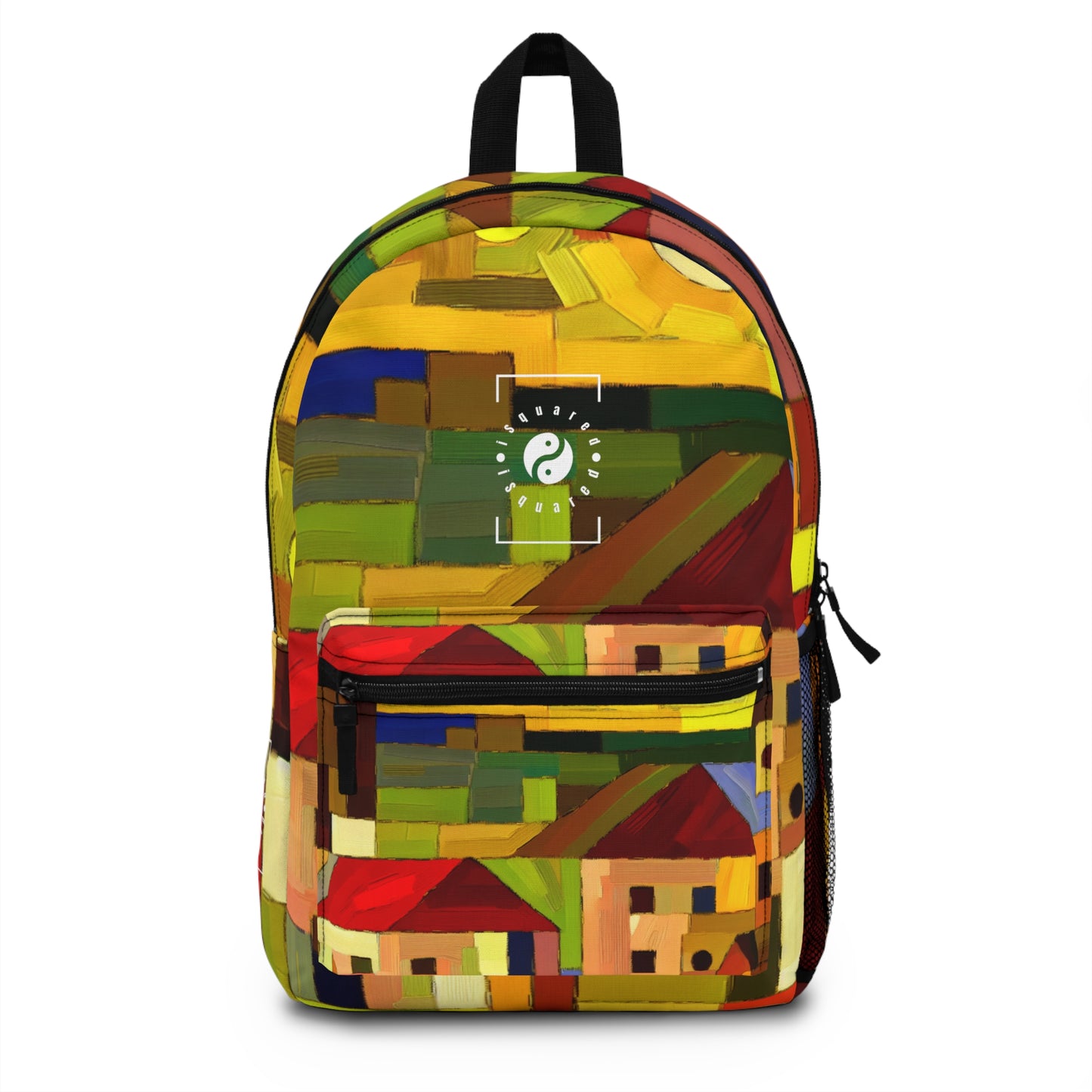 "Earthen Adobes in Hues of Hundertwasser" - Backpack