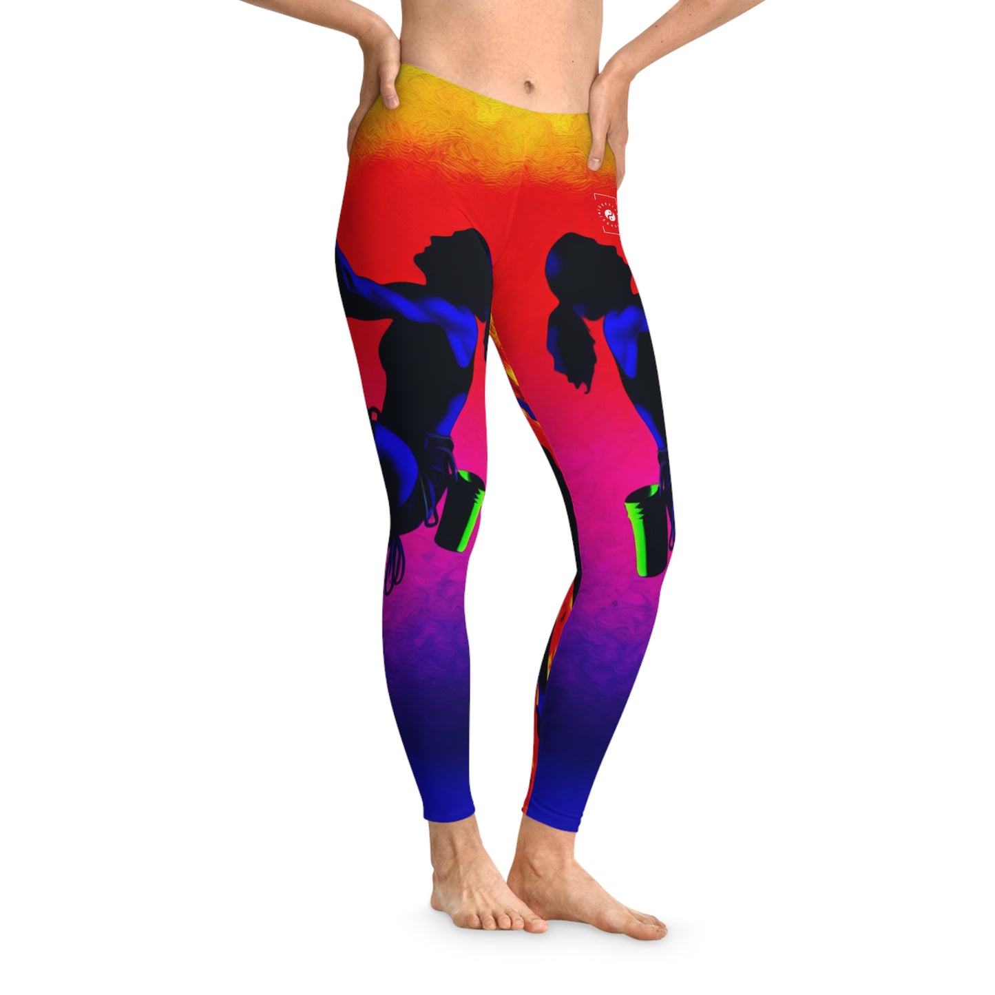 "Technicolour Ascent: The Digital Highline" - Unisex Tights