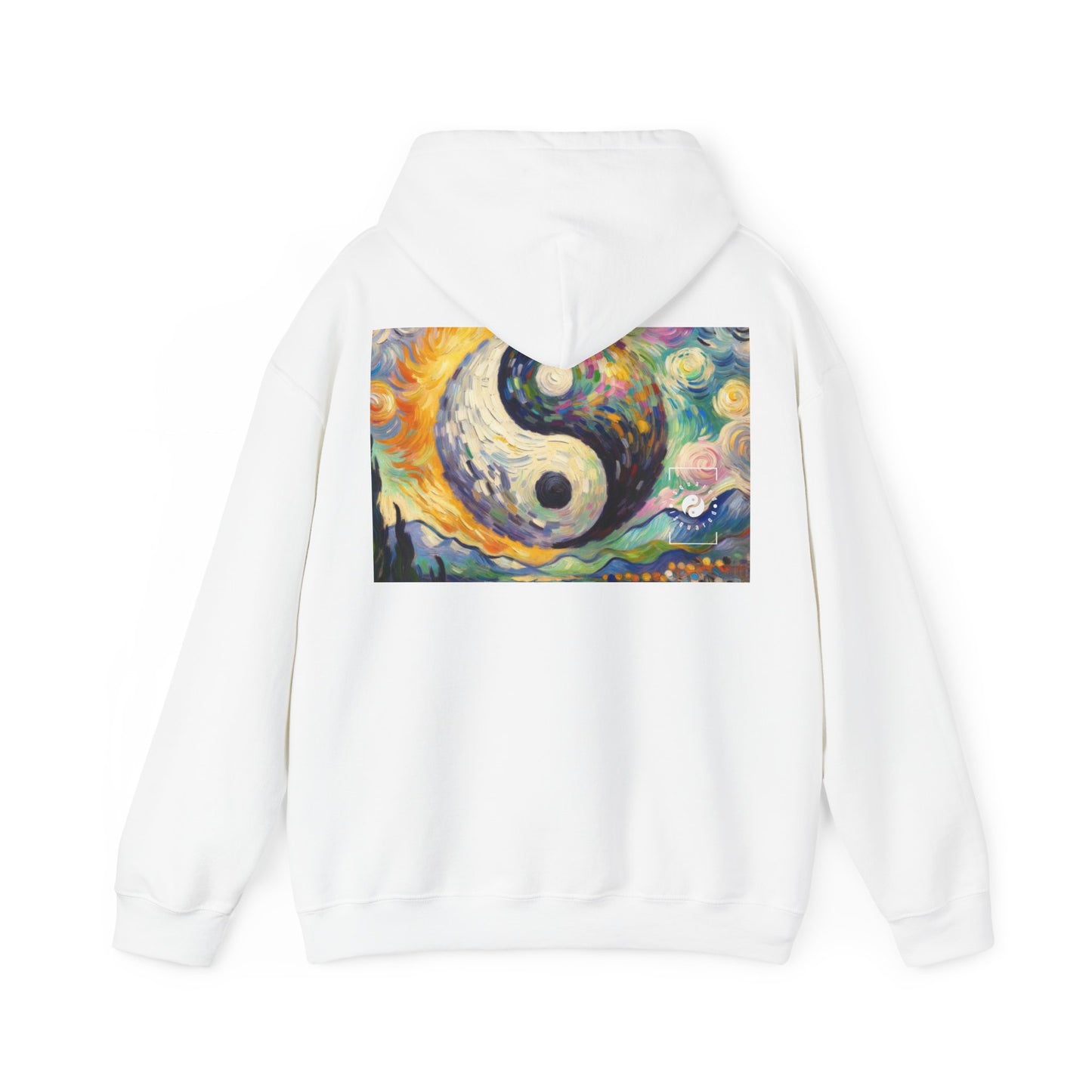 "Spectral Duality: An Impressionist Balance" - Hoodie