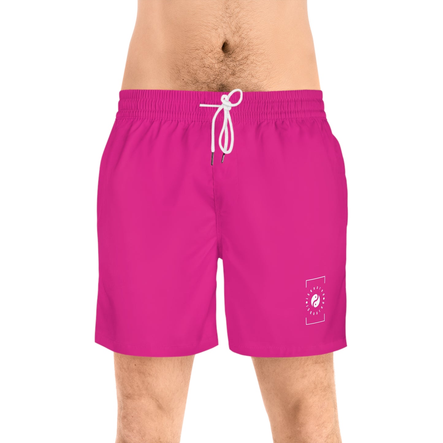 #E0218A Rose - Short de bain (couleur unie) pour homme
