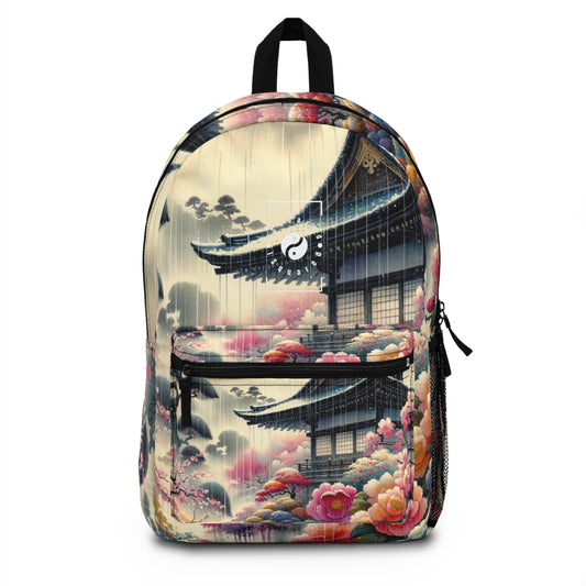 "Spectre Sakura trempé par la pluie" - Sac à dos