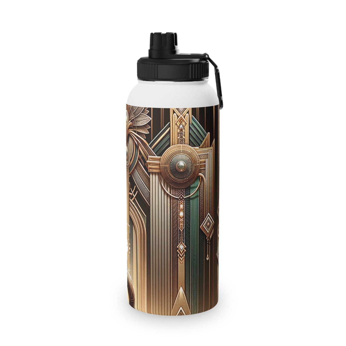 "Deco Serenity: A Fusion of Opulence and Zen" - Sports Water Bottle