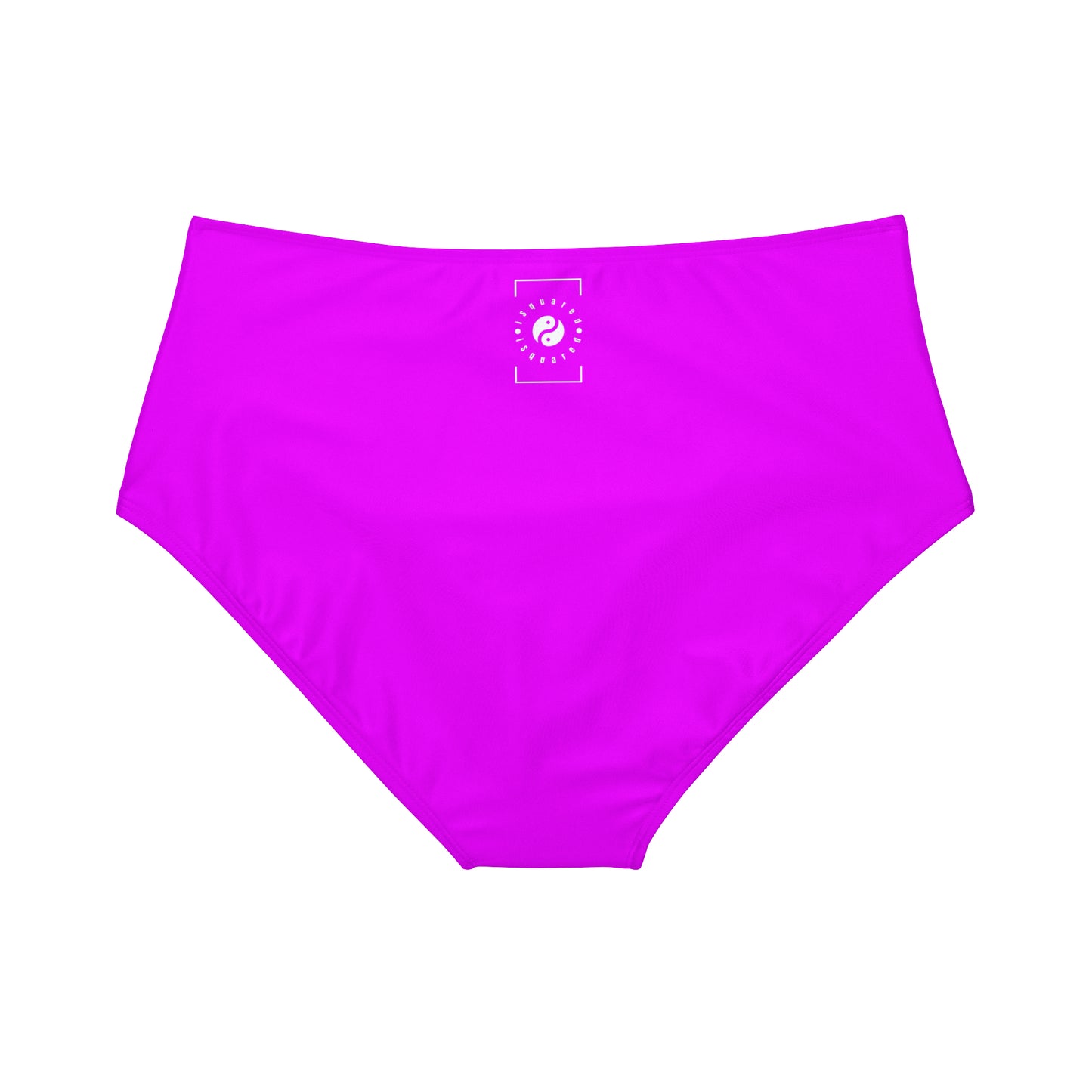 #f000ff Neon Purple - High Waisted Bikini Bottom