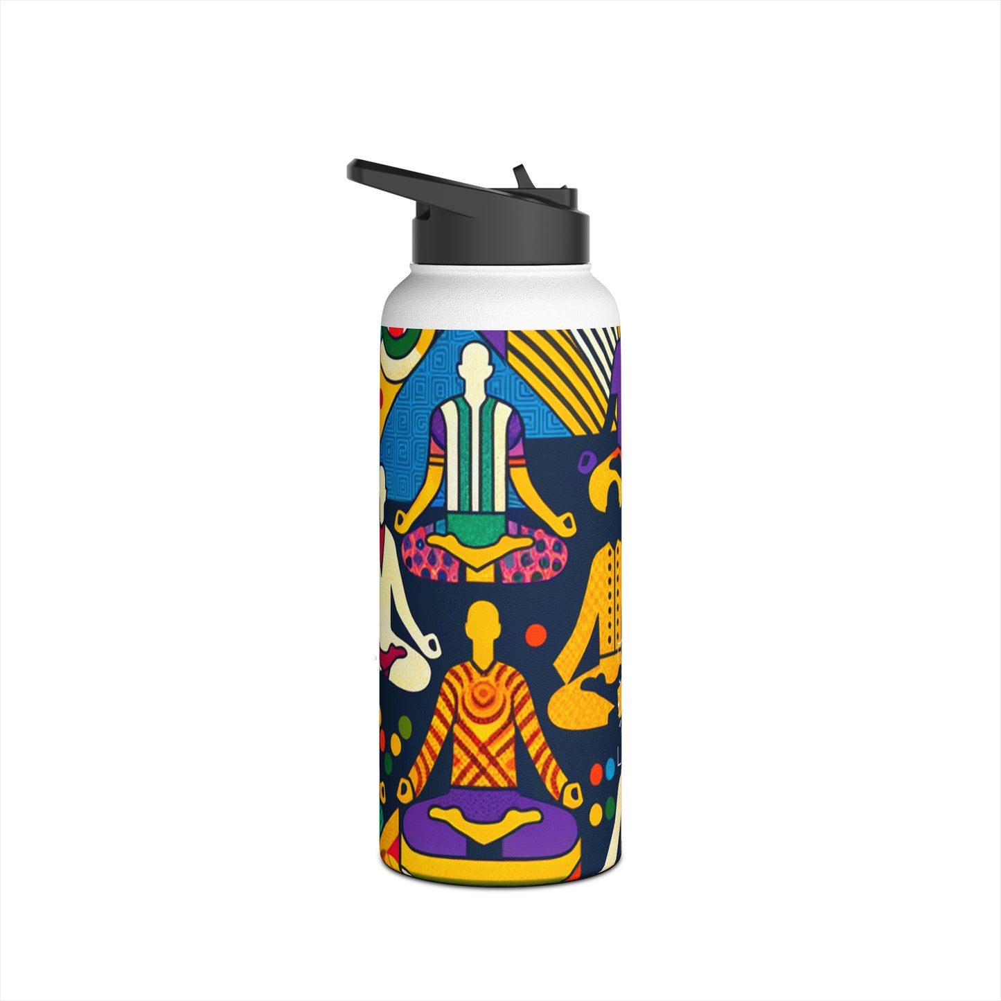 Vibrant Sadana: Prana in Nouveau Réalité - Water Bottle