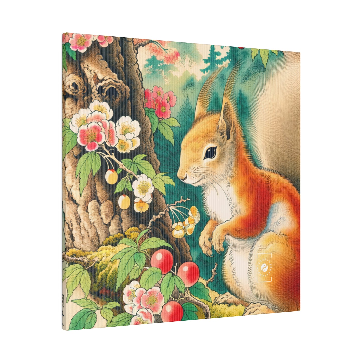 Squirrel's Serenity  - Art Print Canvas