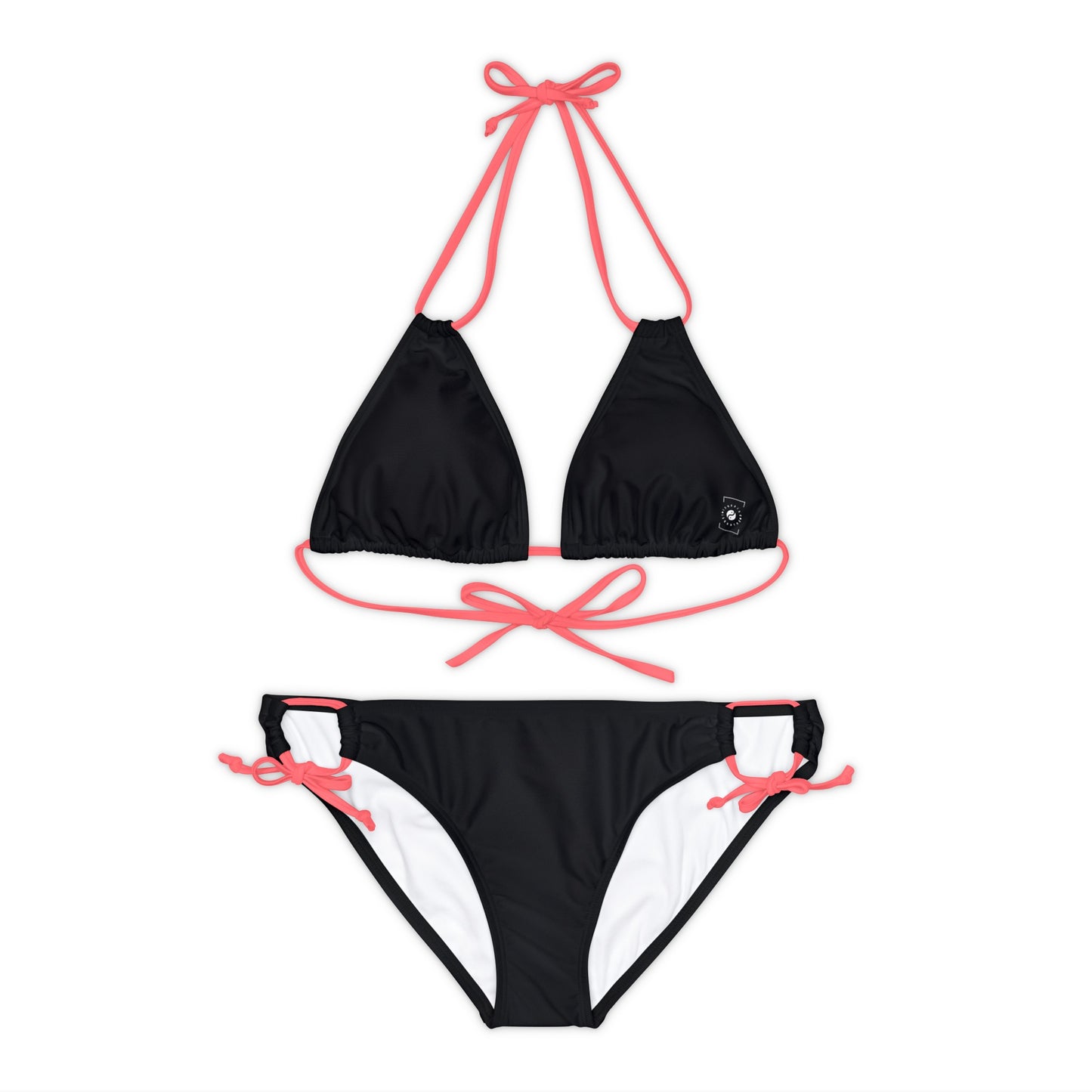 Pure Black - Ensemble bikini à lacets