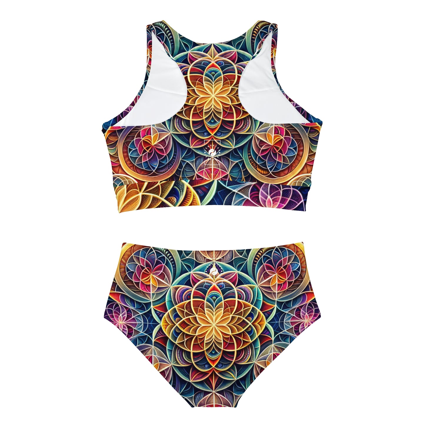 "Sacred Symmetry: Infinite Radiance of Love" - Hot Yoga Bikini Set