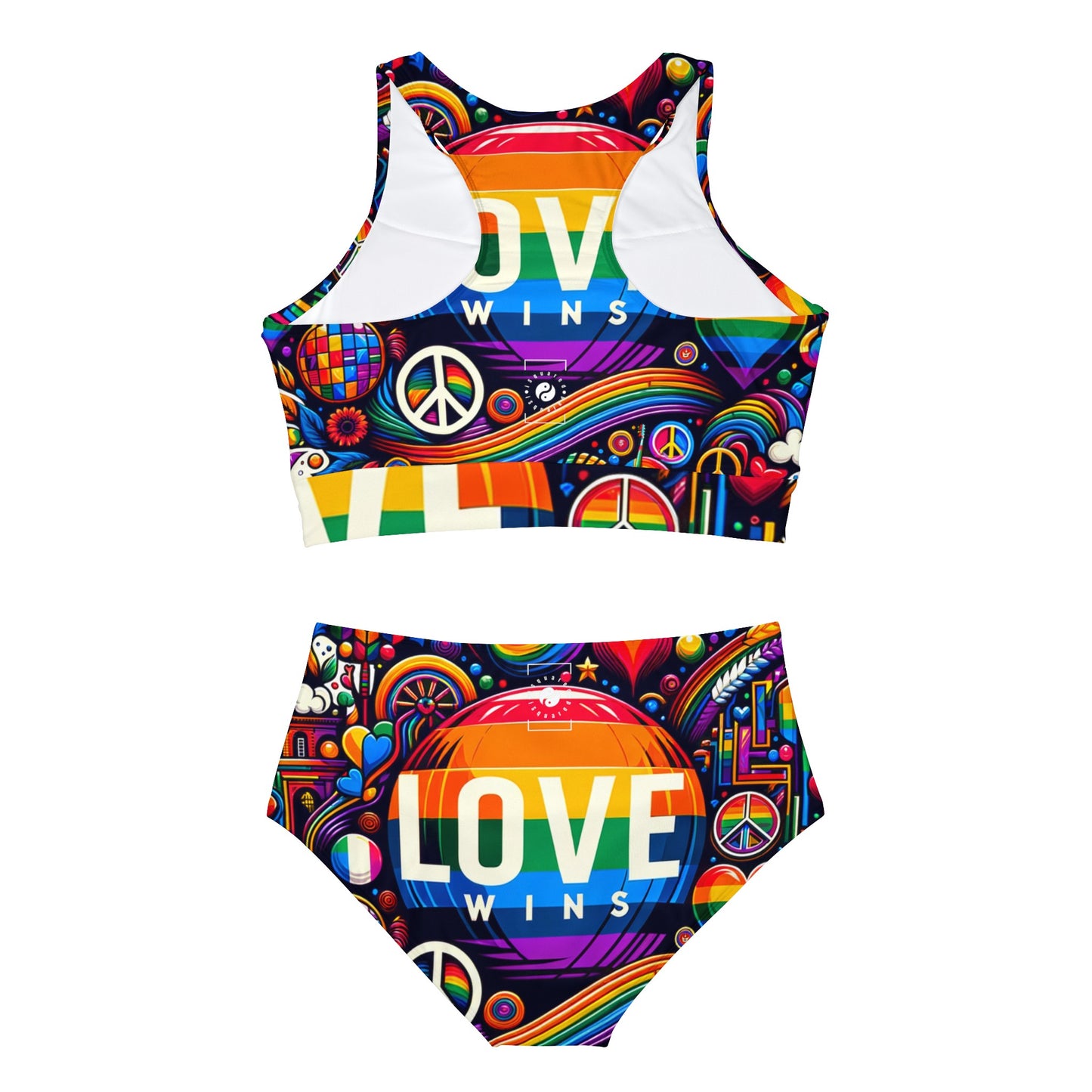 LOVE WINS - Ensemble de bikini de yoga chaud