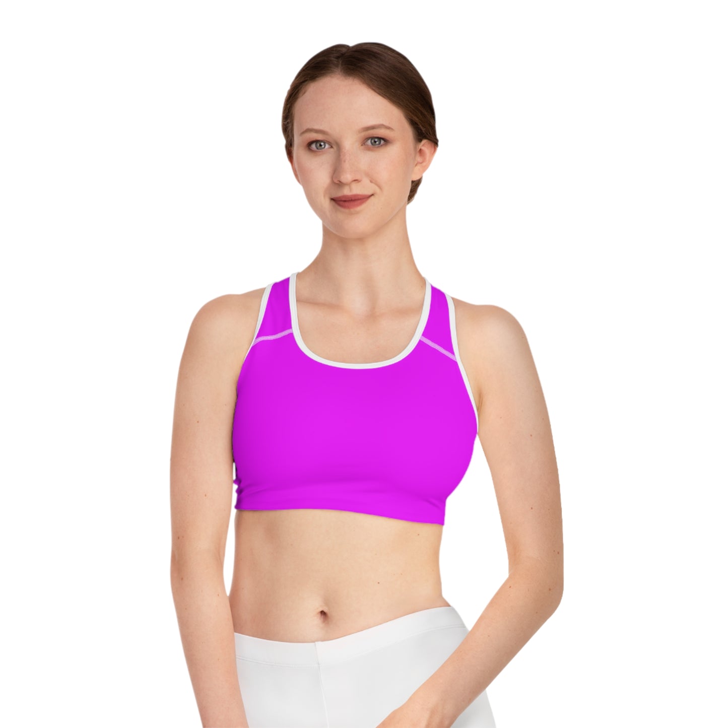 #f000ff Neon Purple - High Performance Sports Bra