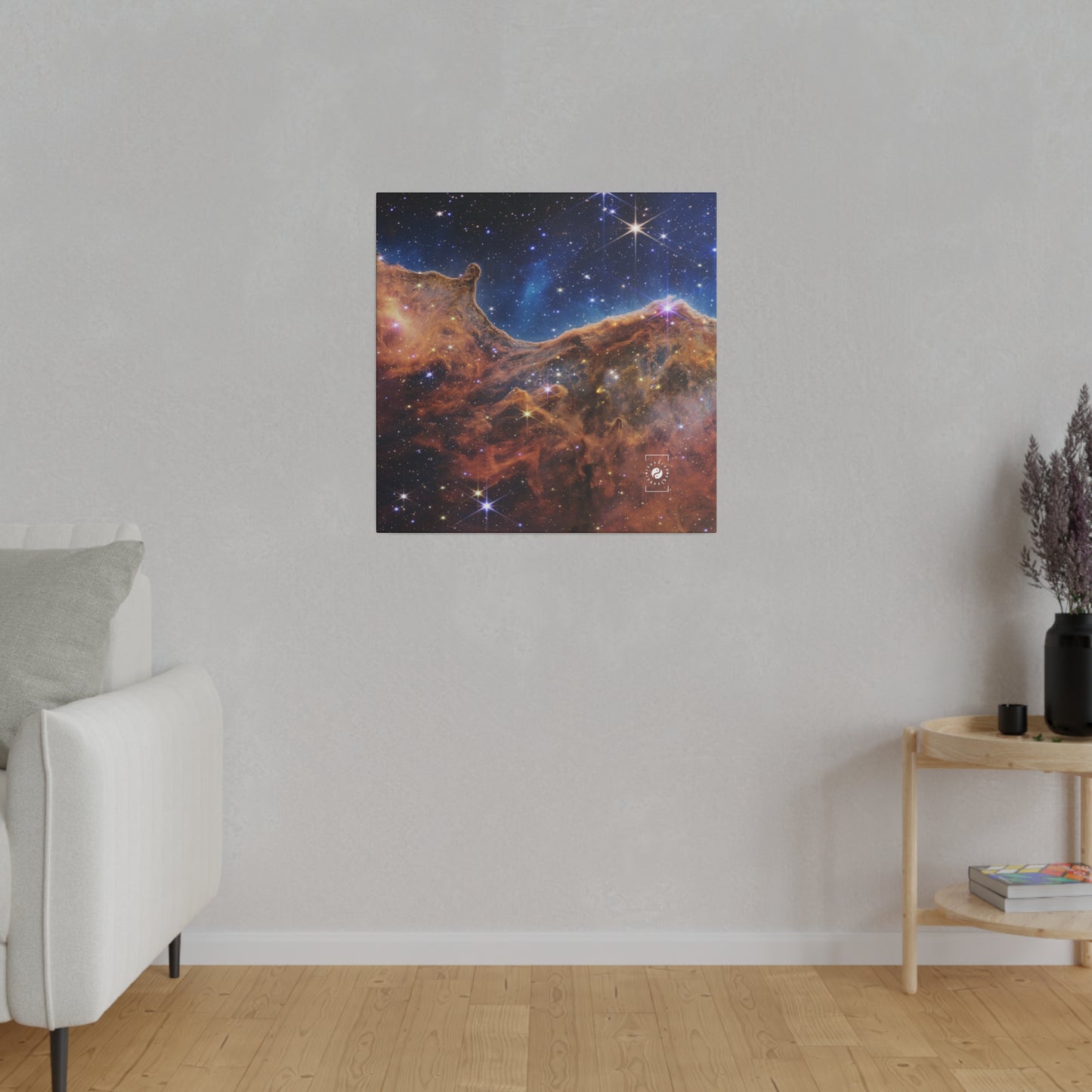 “Cosmic Cliffs” in the Carina Nebula (NIRCam Image) - JWST Collection - Art Print Canvas