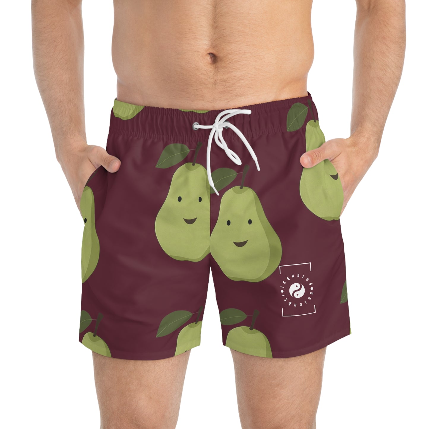#60182D Deep Siena + Pear - Swim Trunks for Men
