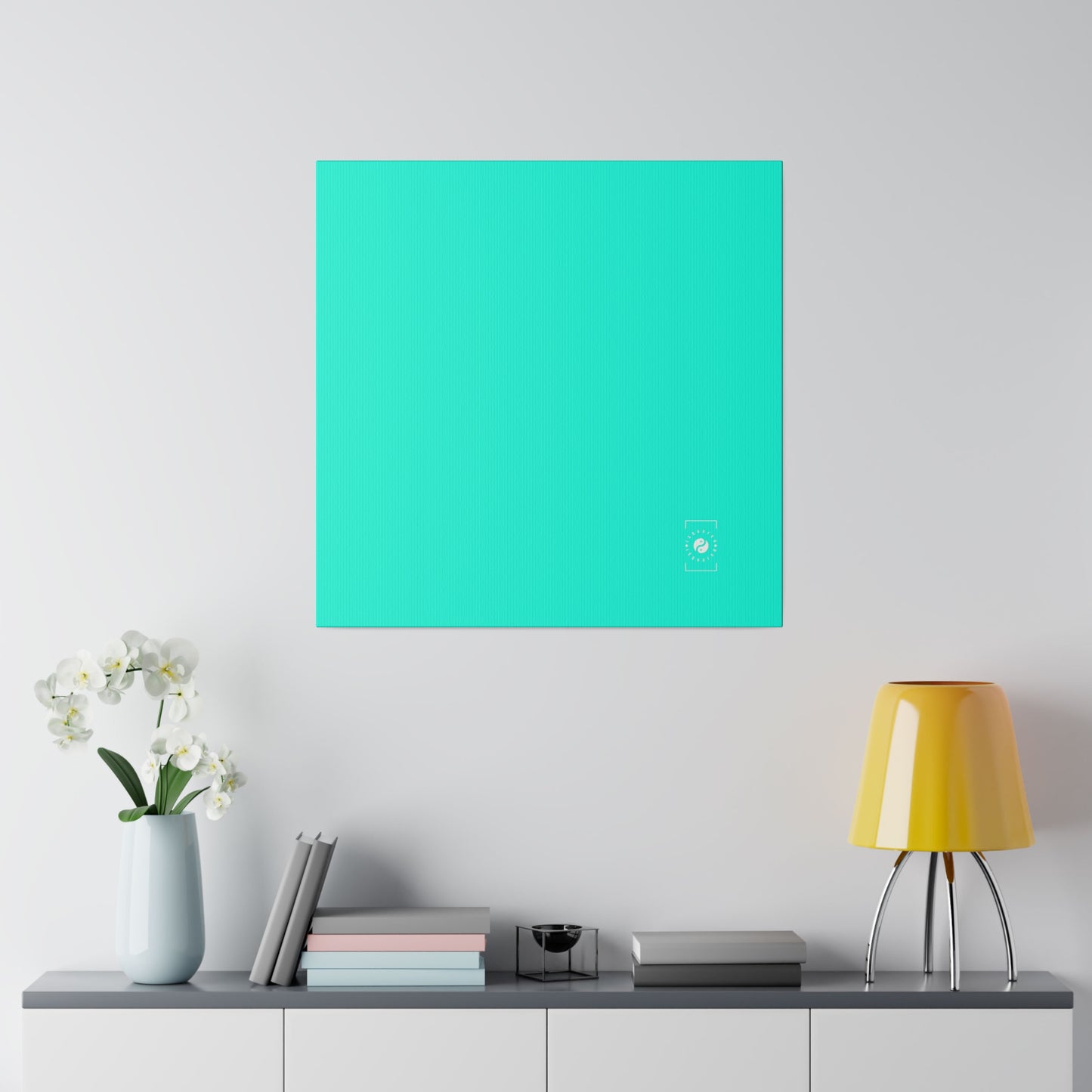 Neon Teal #11ffe3 - Art Print Canvas