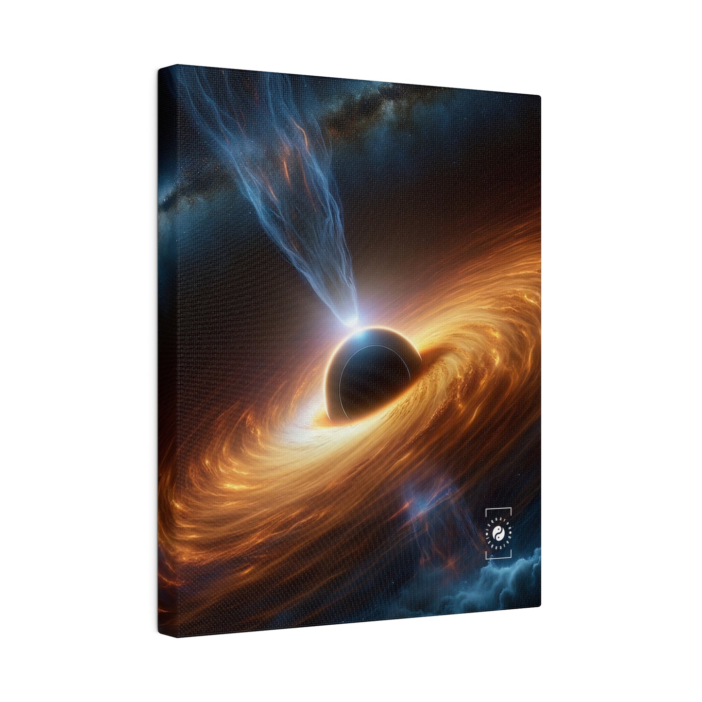 "Discs of Illumination: Black Hole Reverie" - Art Print Canvas