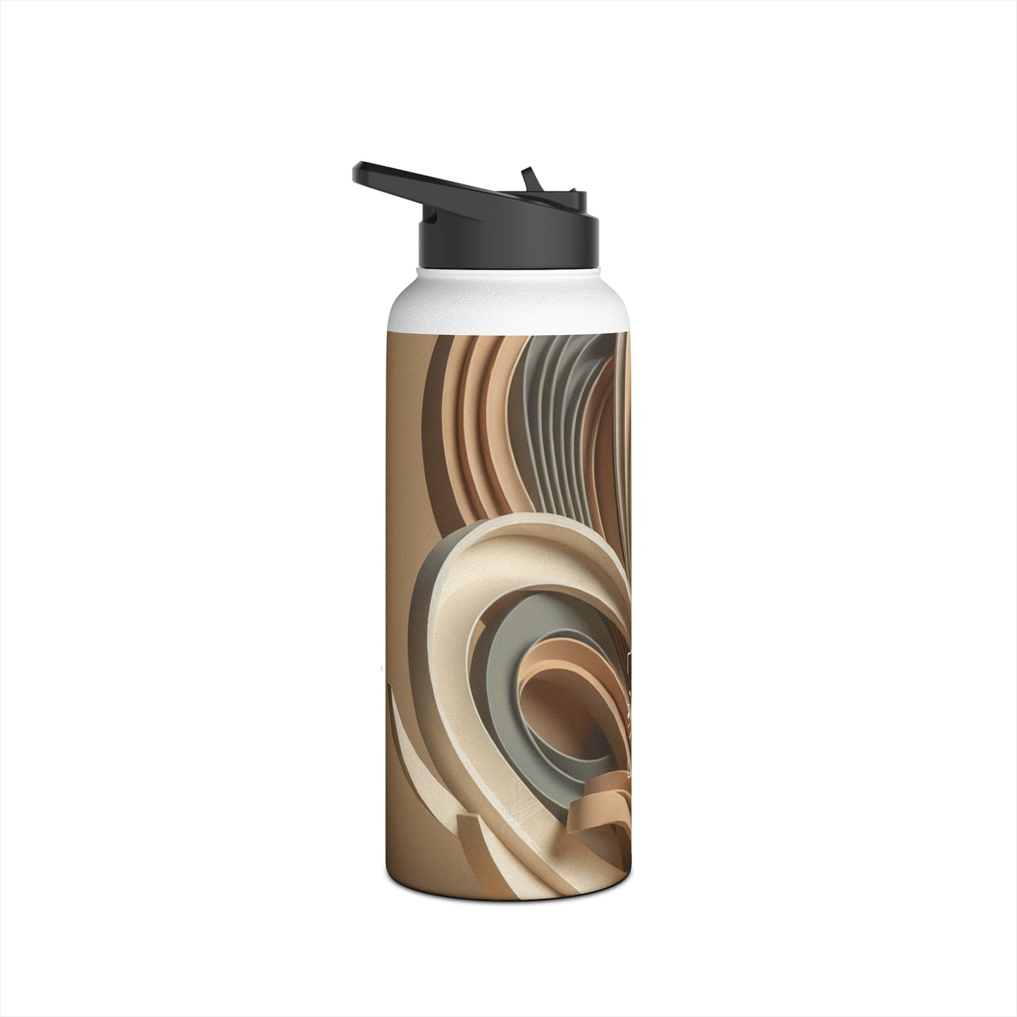 "Hepworth Hues: An Earth Tone Symphony" - Water Bottle