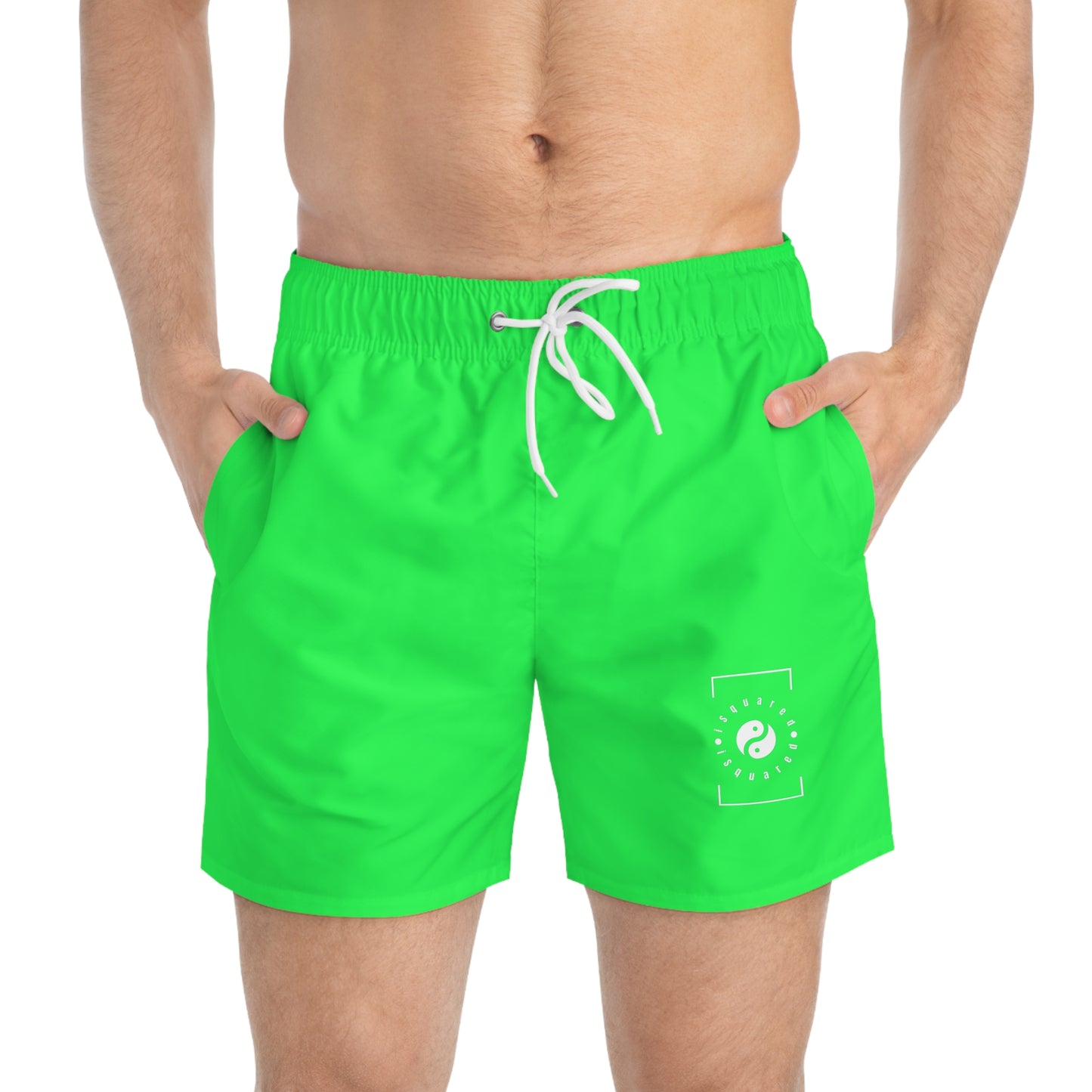 #0FFF50 Neon Green - Swim Trunks for Men