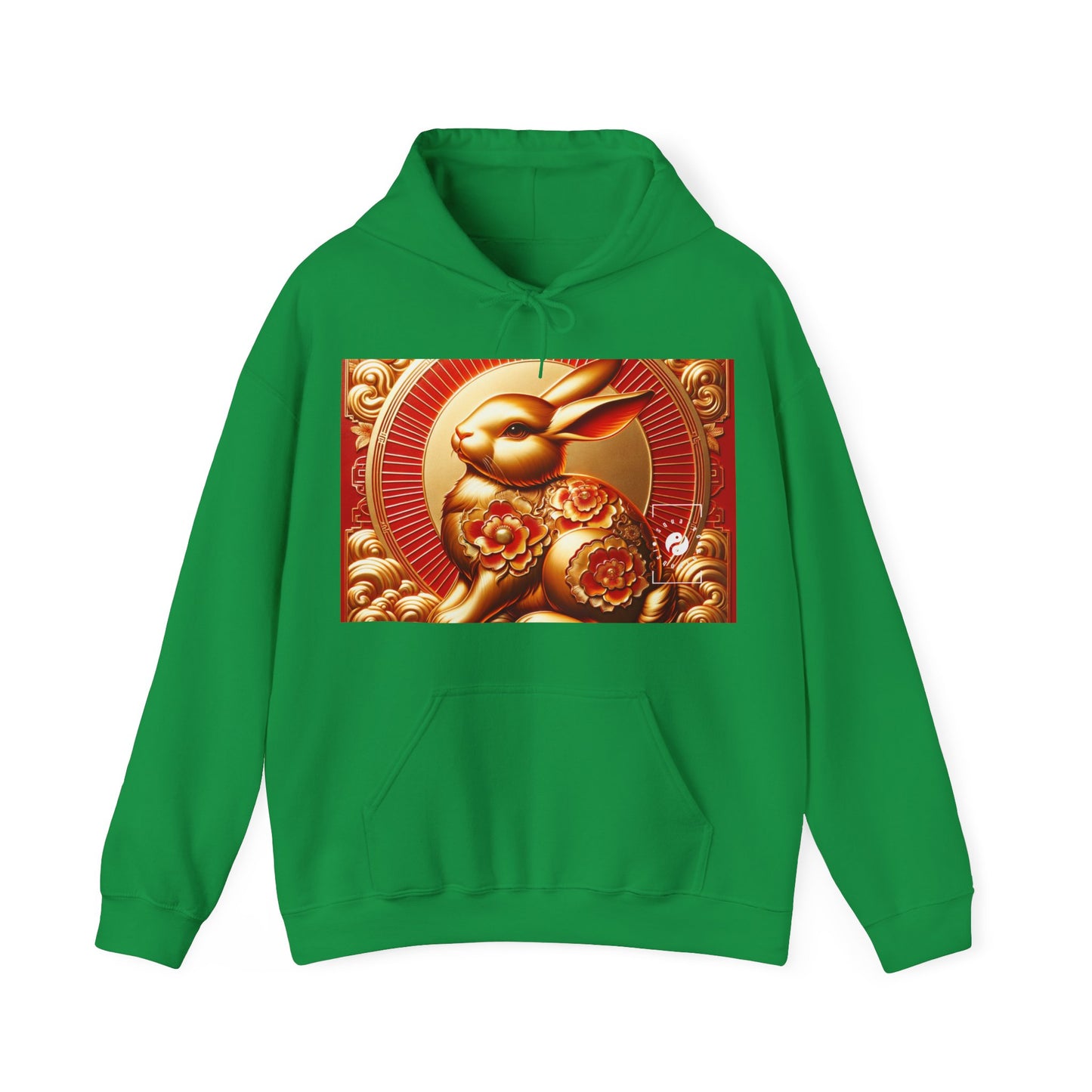 "Golden Blessings: Lunar Rabbit's Resplendence" - Hoodie