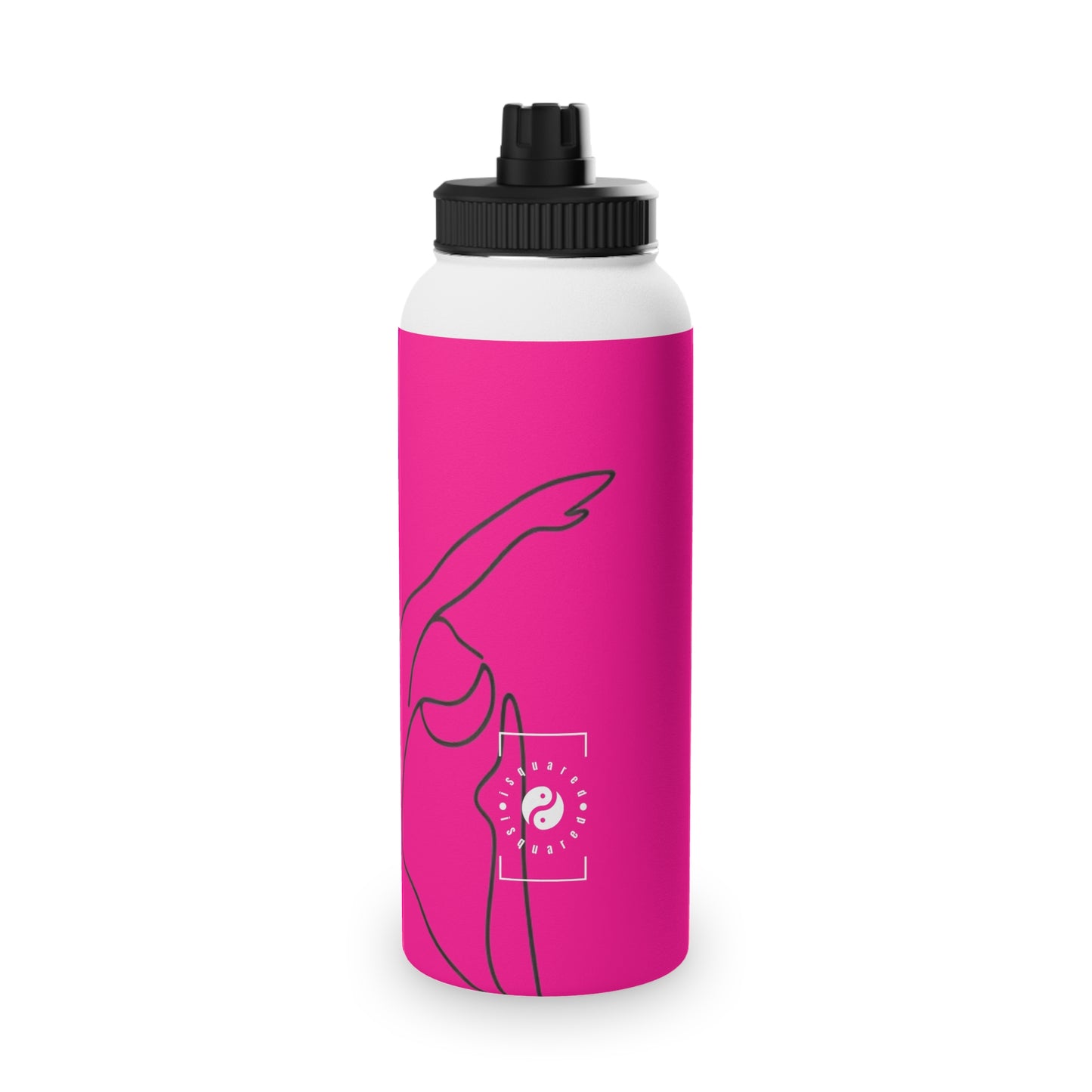 Line Art Pigeon Pose - Sports Water Bottle