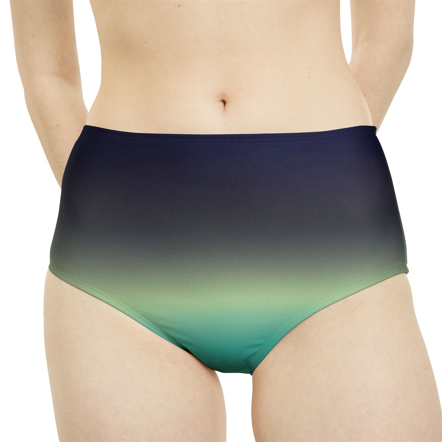 Midnight Gradients - High Waisted Bikini Bottom