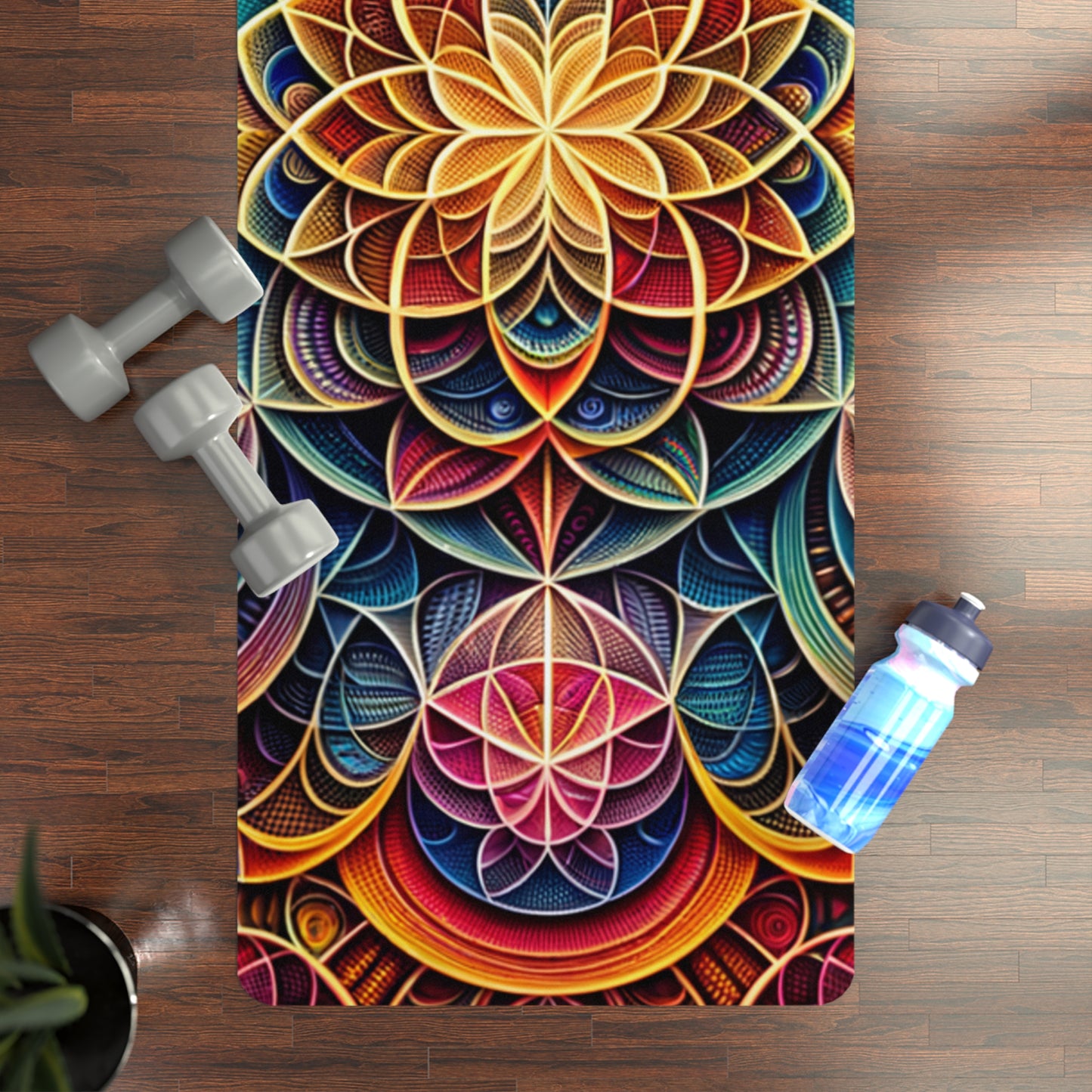 "Sacred Symmetry: Infinite Radiance of Love" - Yoga Mat