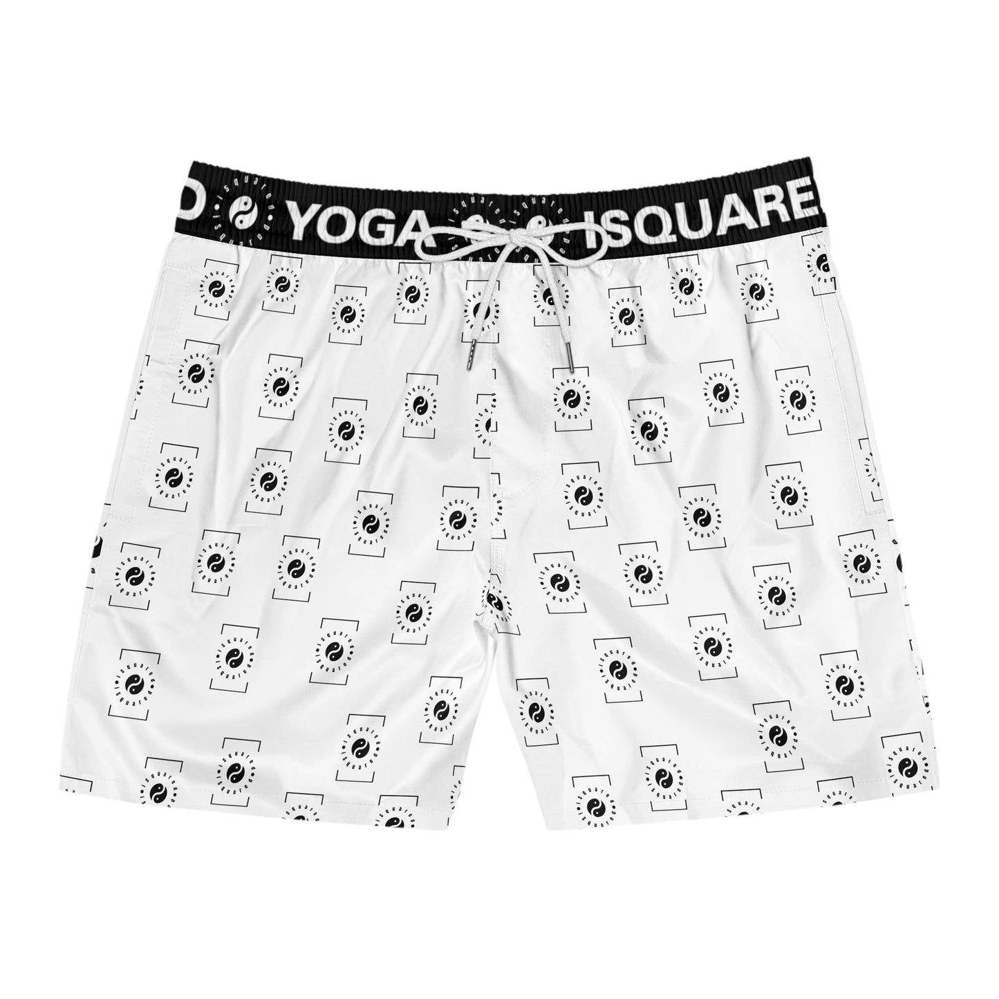 White iSquared Yoga - Swim Shorts (Mid-Length) for Men