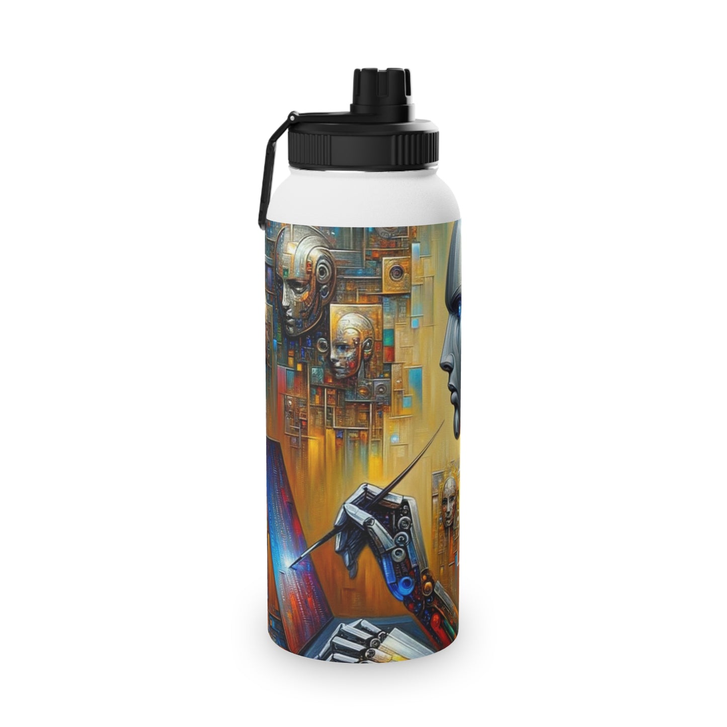 "TechnoGenesis: The Rise of AI" - Sports Water Bottle