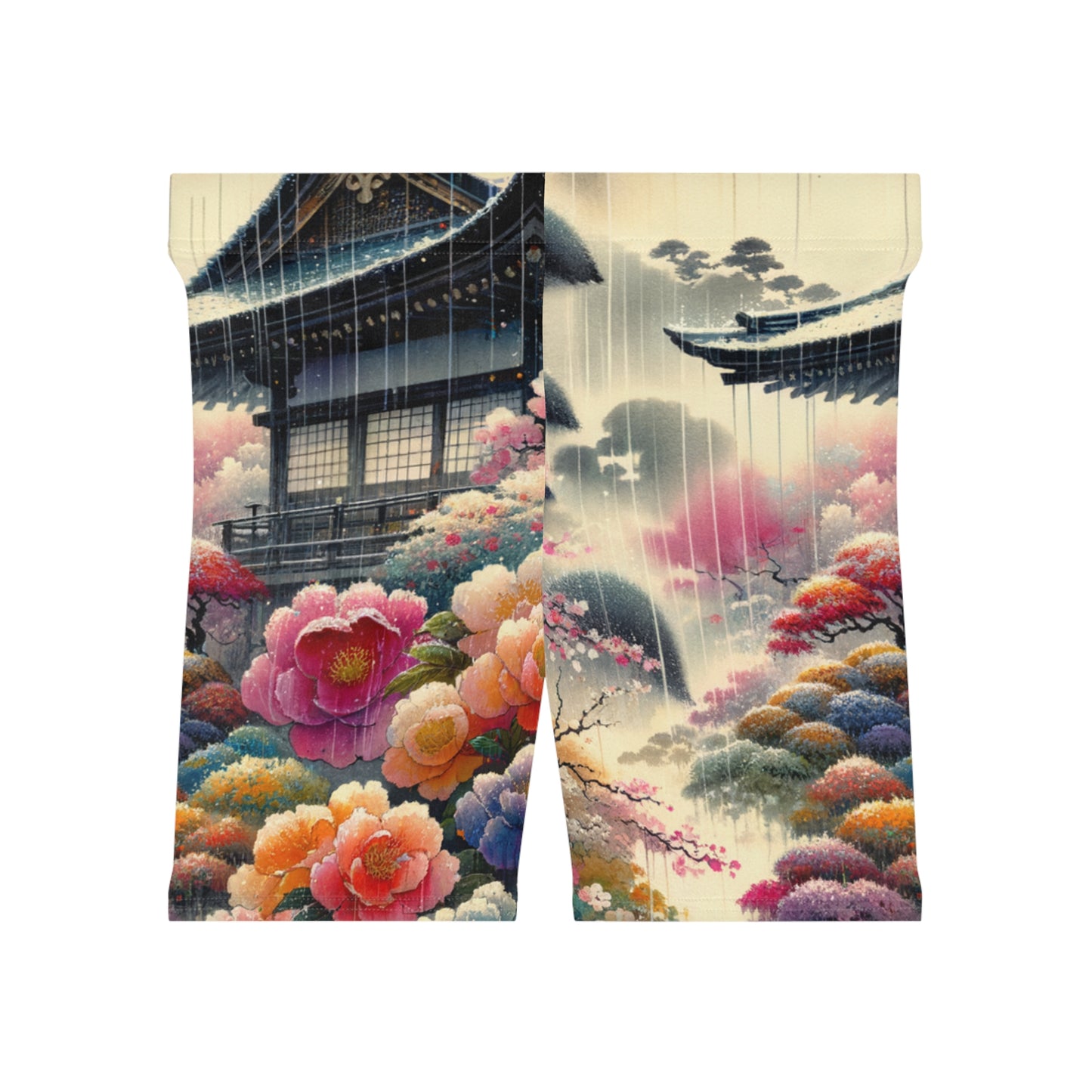 "Rain-drenched Sakura Spectrum" - Hot Yoga Short