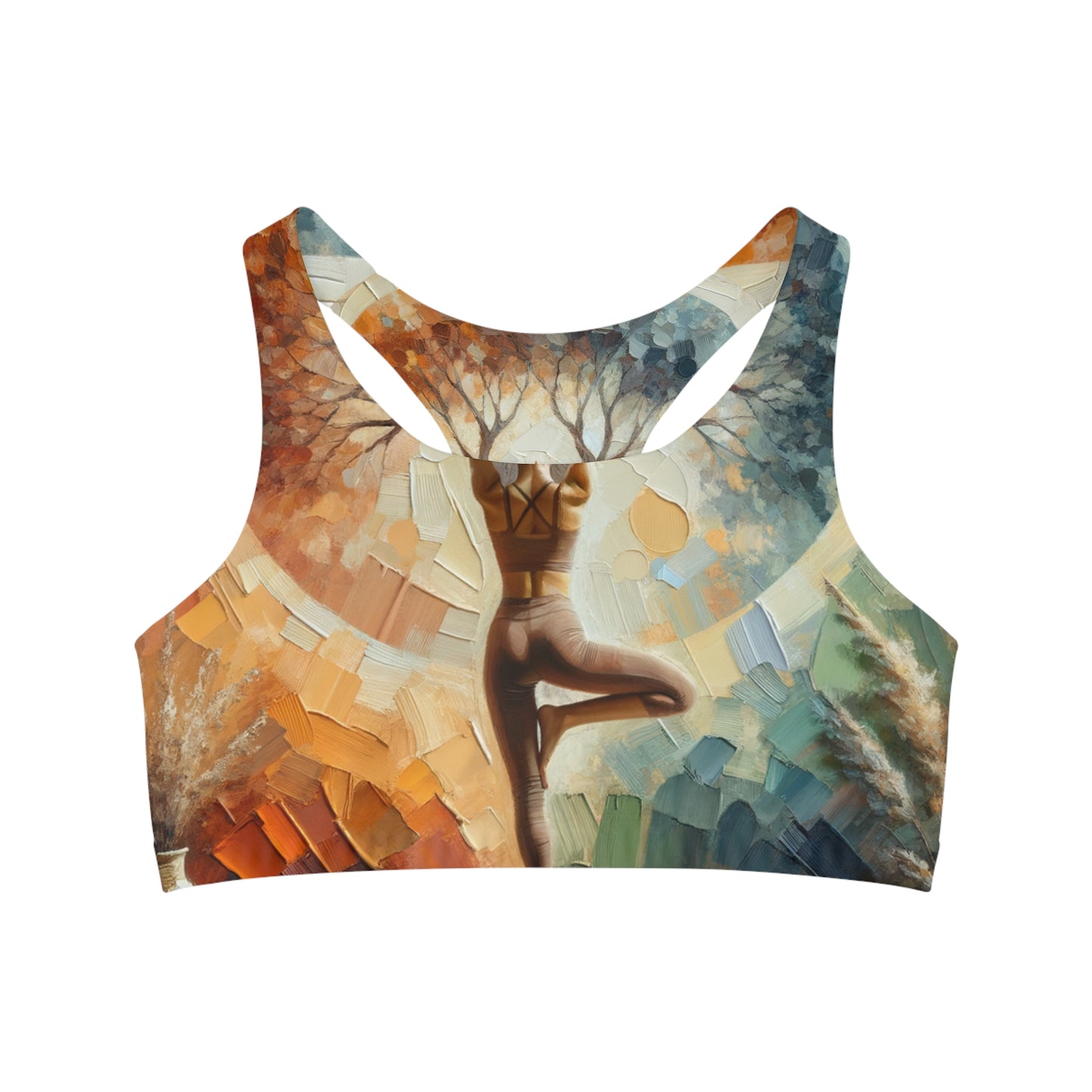 "Stability in Surrender: Vrikshasana in Harmony with Earth" - Seamless Sports Bra