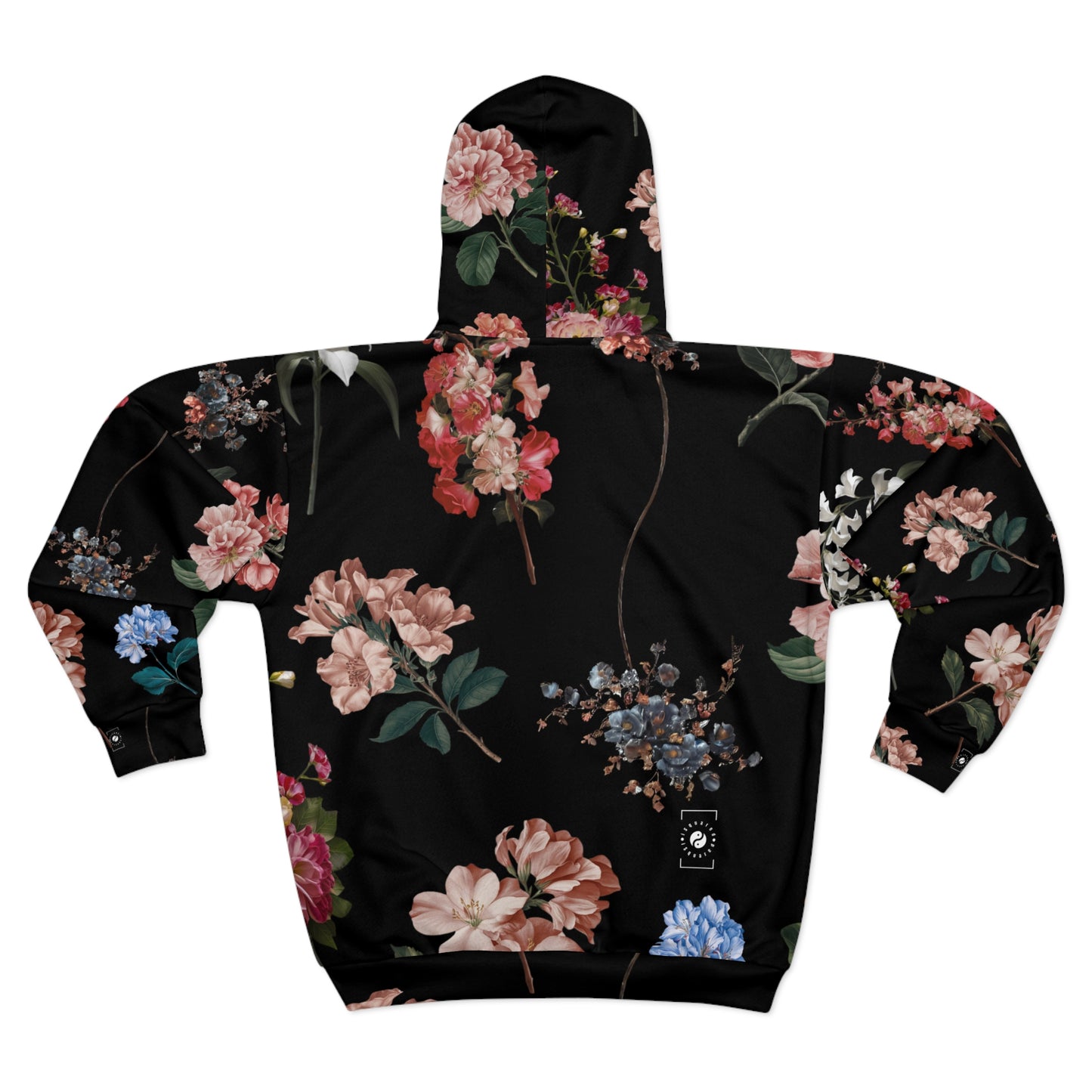 Botanicals on Black - Zip Hoodie