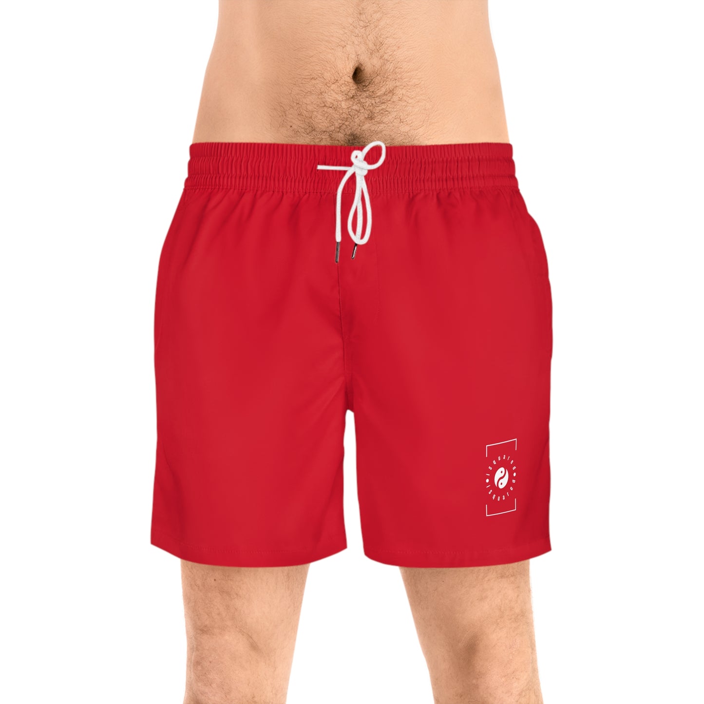 #D10927 Scarlet Red - Swim Shorts (Solid Color) for Men