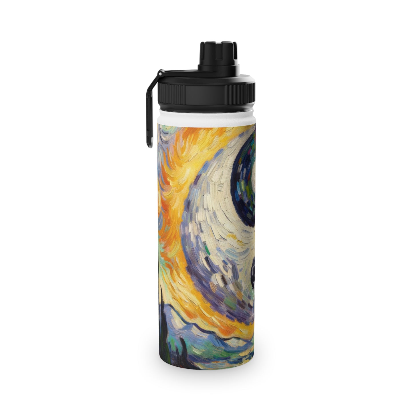 "Spectral Duality: An Impressionist Balance" - Sports Water Bottle