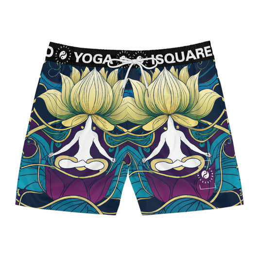 "Lotus Serenity Dance" - Swim Shorts (Mid-Length) for Men