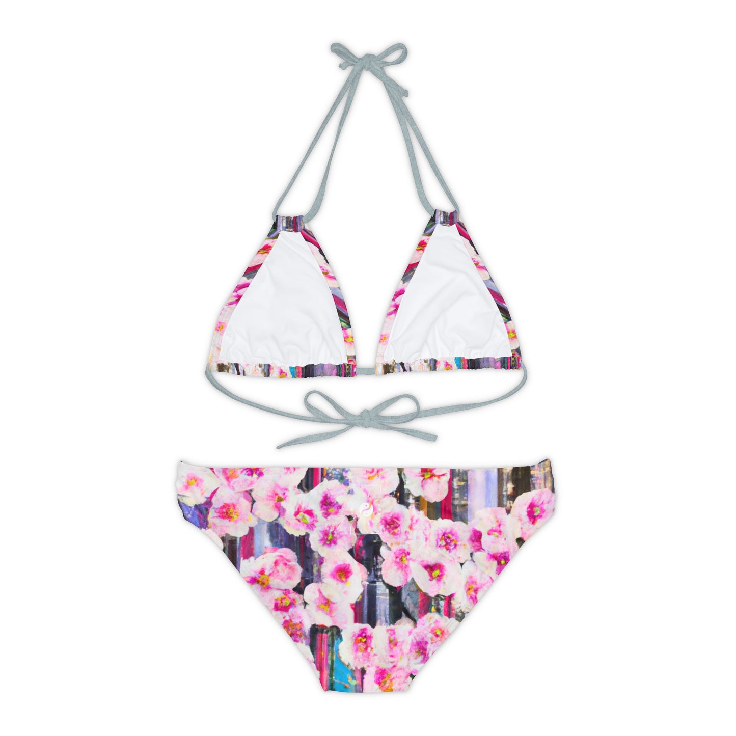 Abstract Bloom 05 - Lace-up Bikini Set