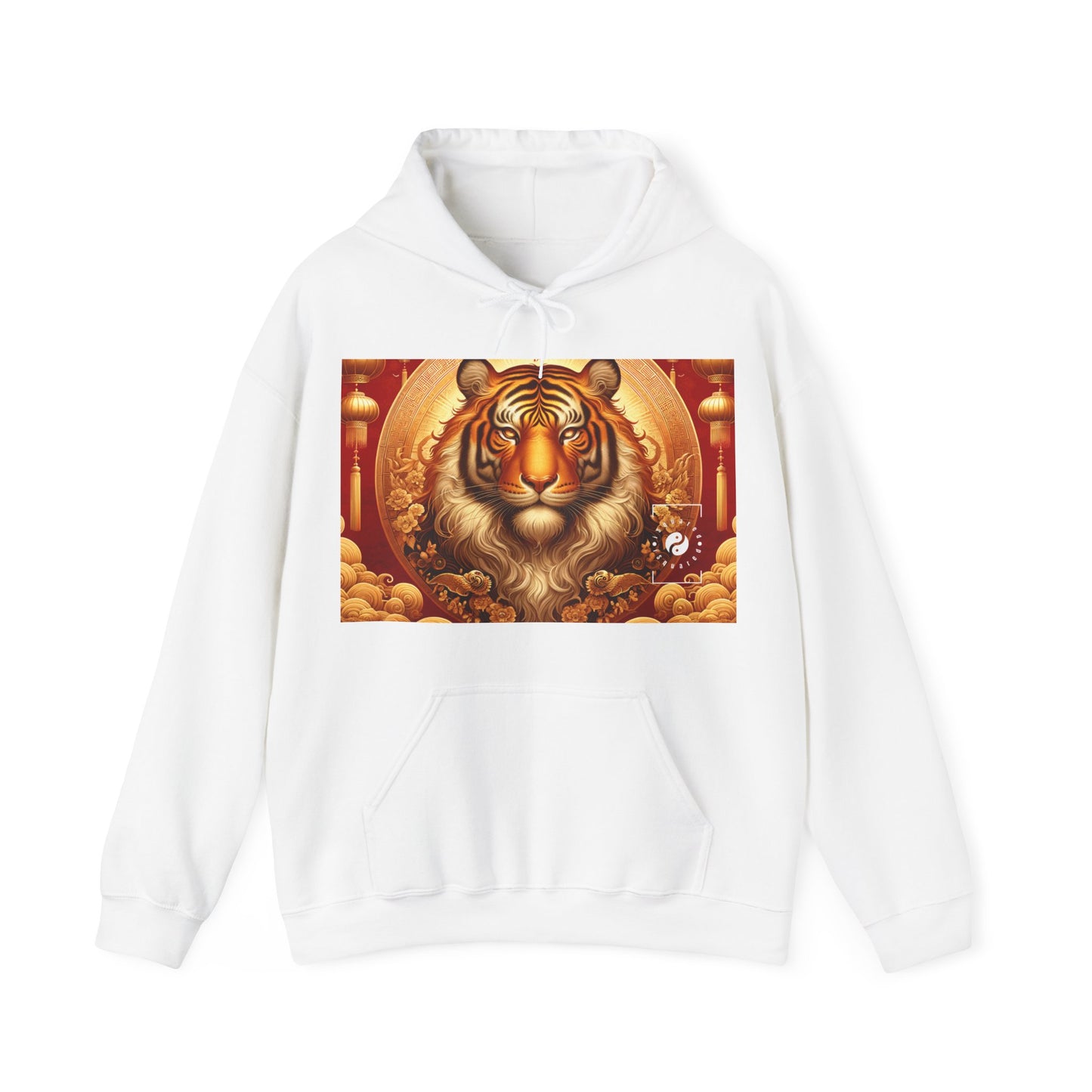 "Majesté dorée : Ascension du Tigre Lunaire" - Sweat à capuche 